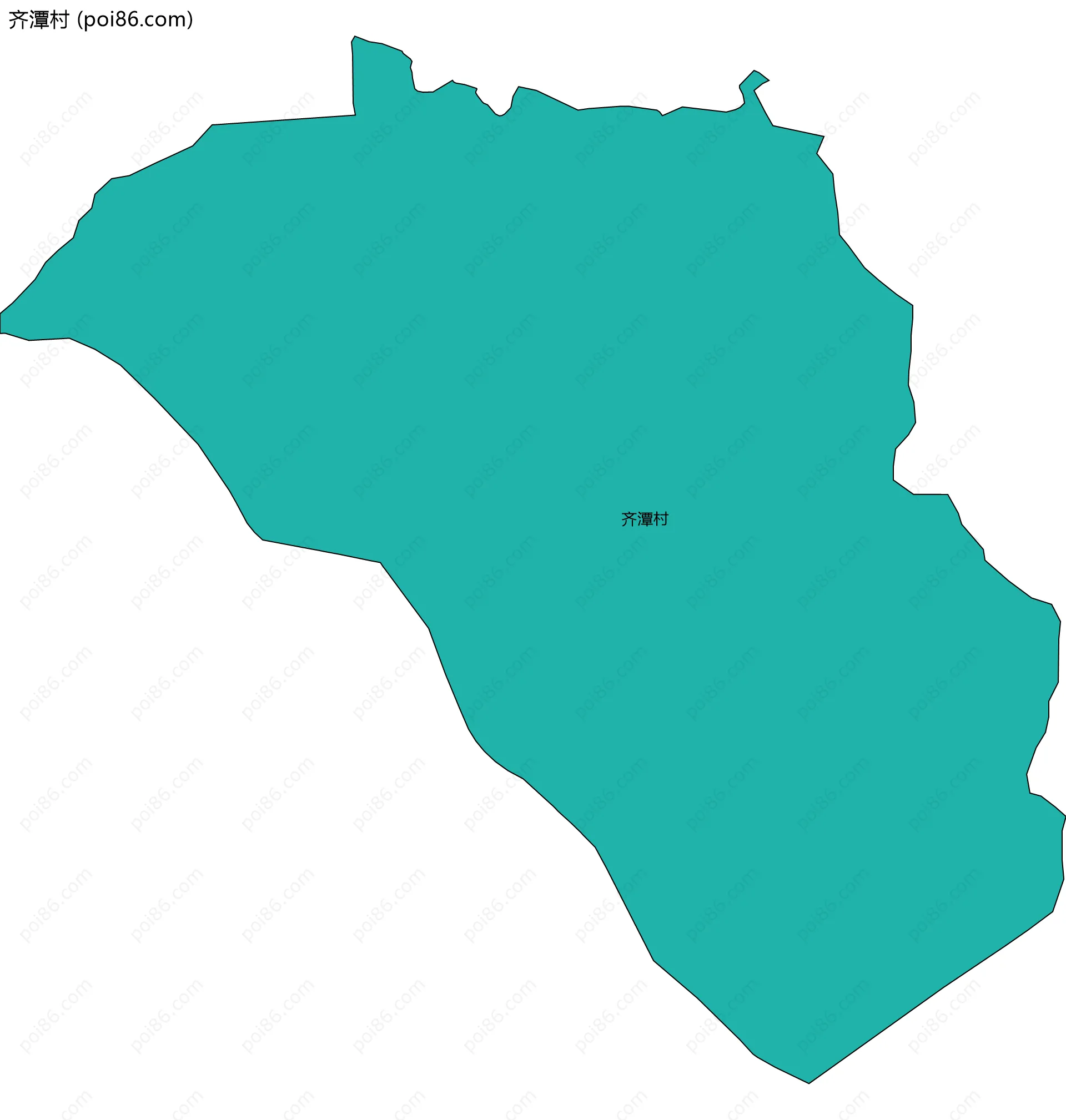 齐潭村边界地图