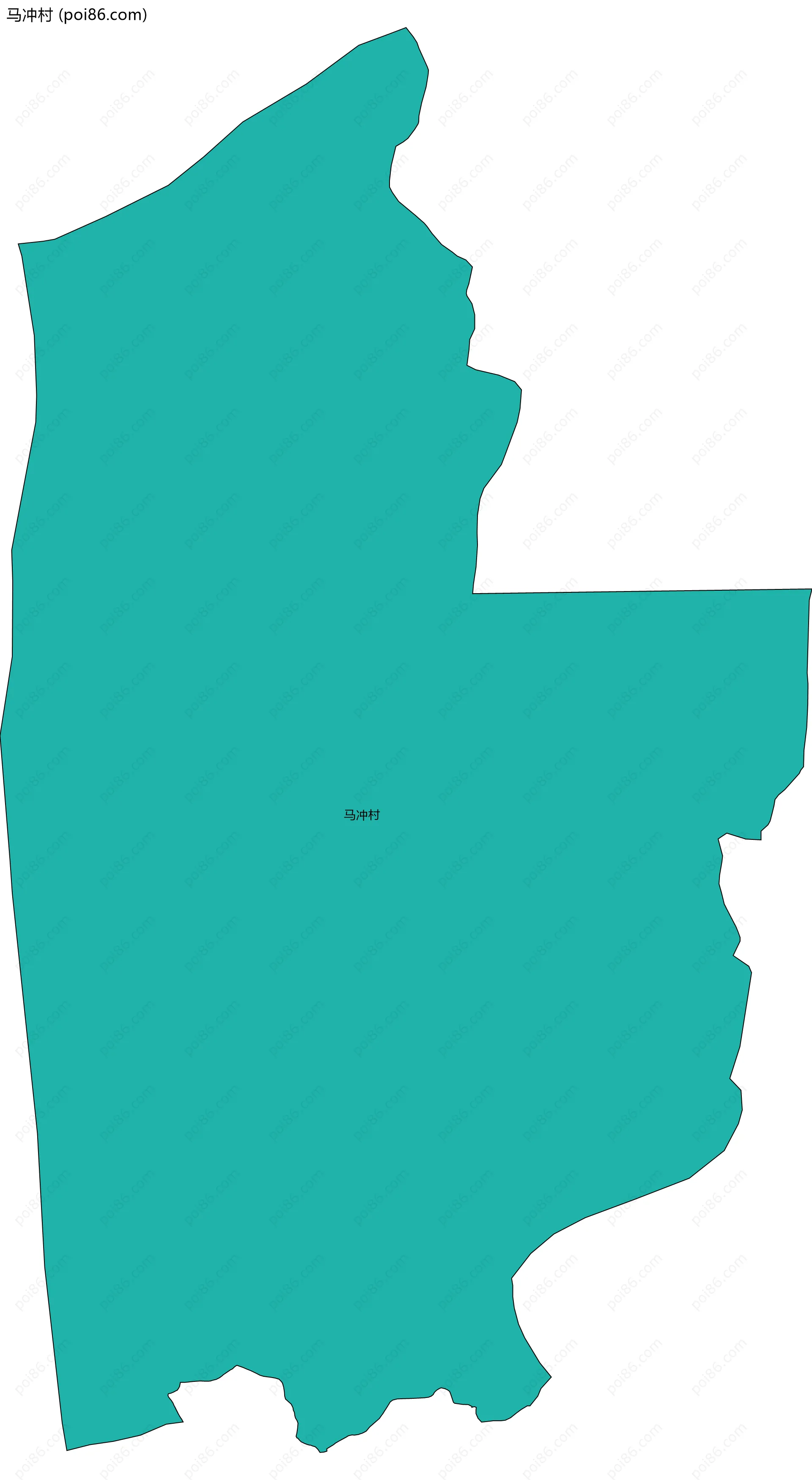 马冲村边界地图