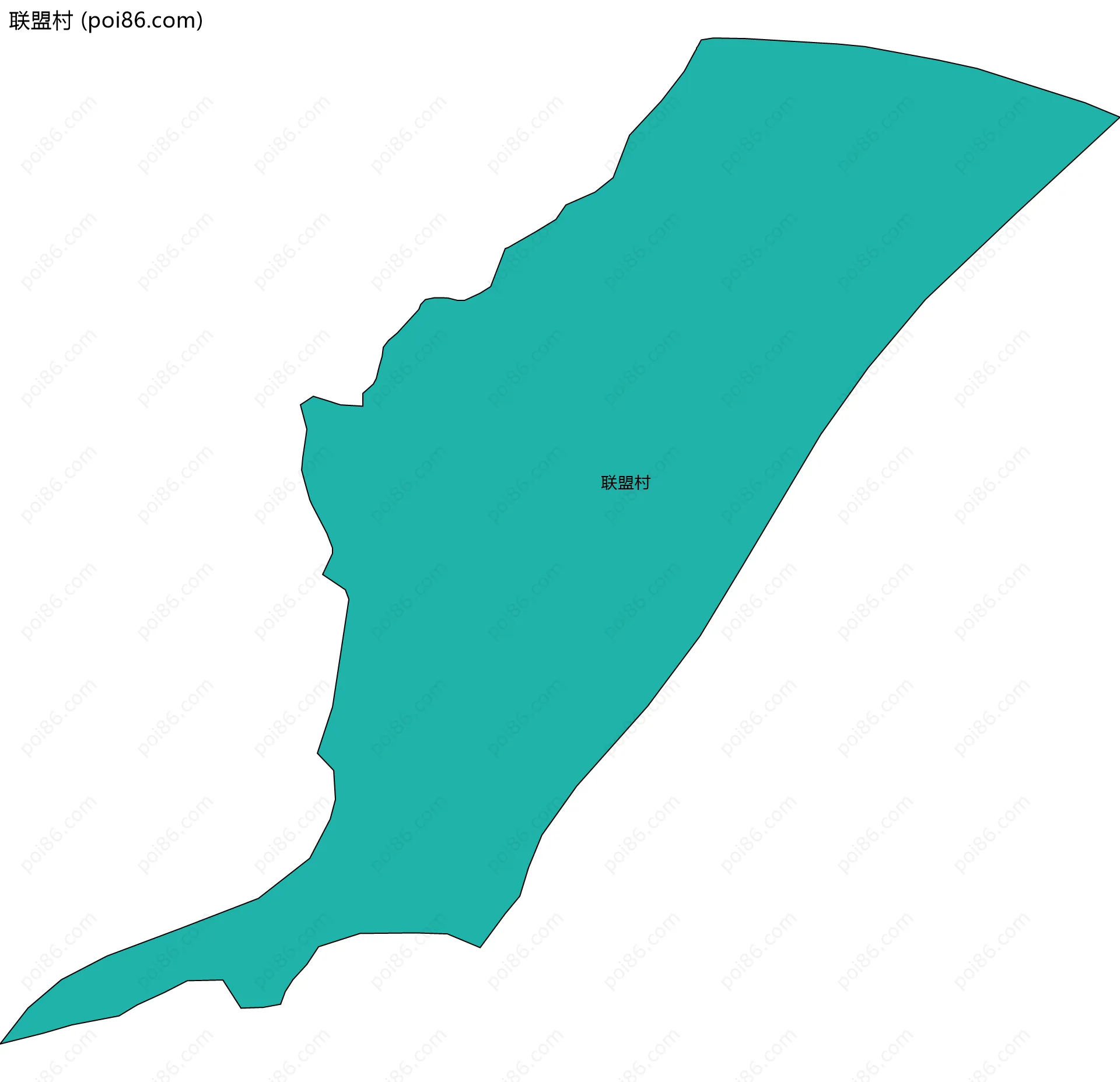 联盟村边界地图