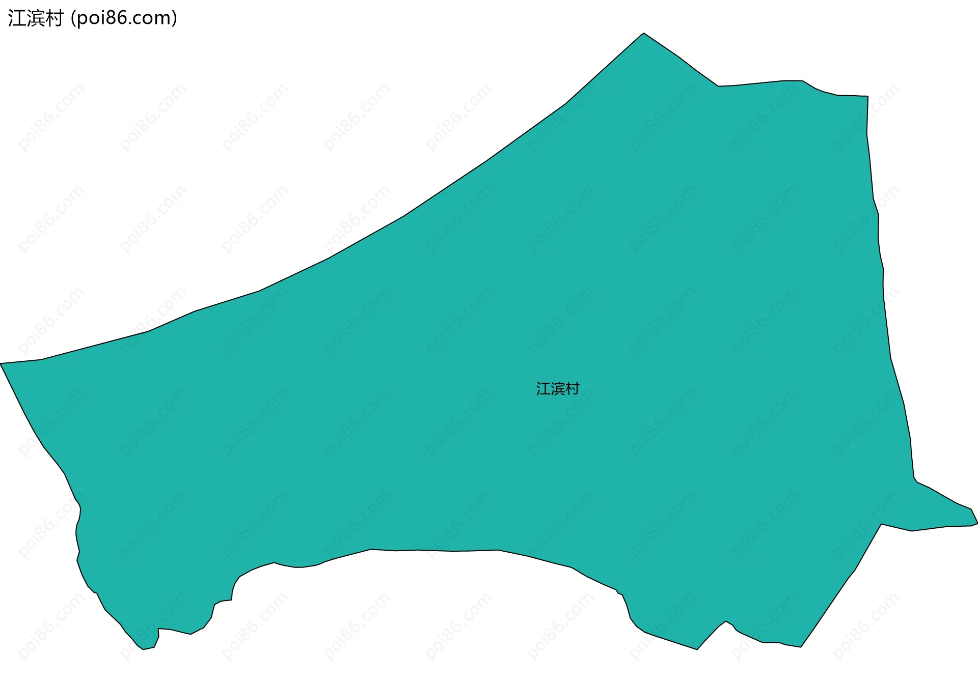 江滨村边界地图