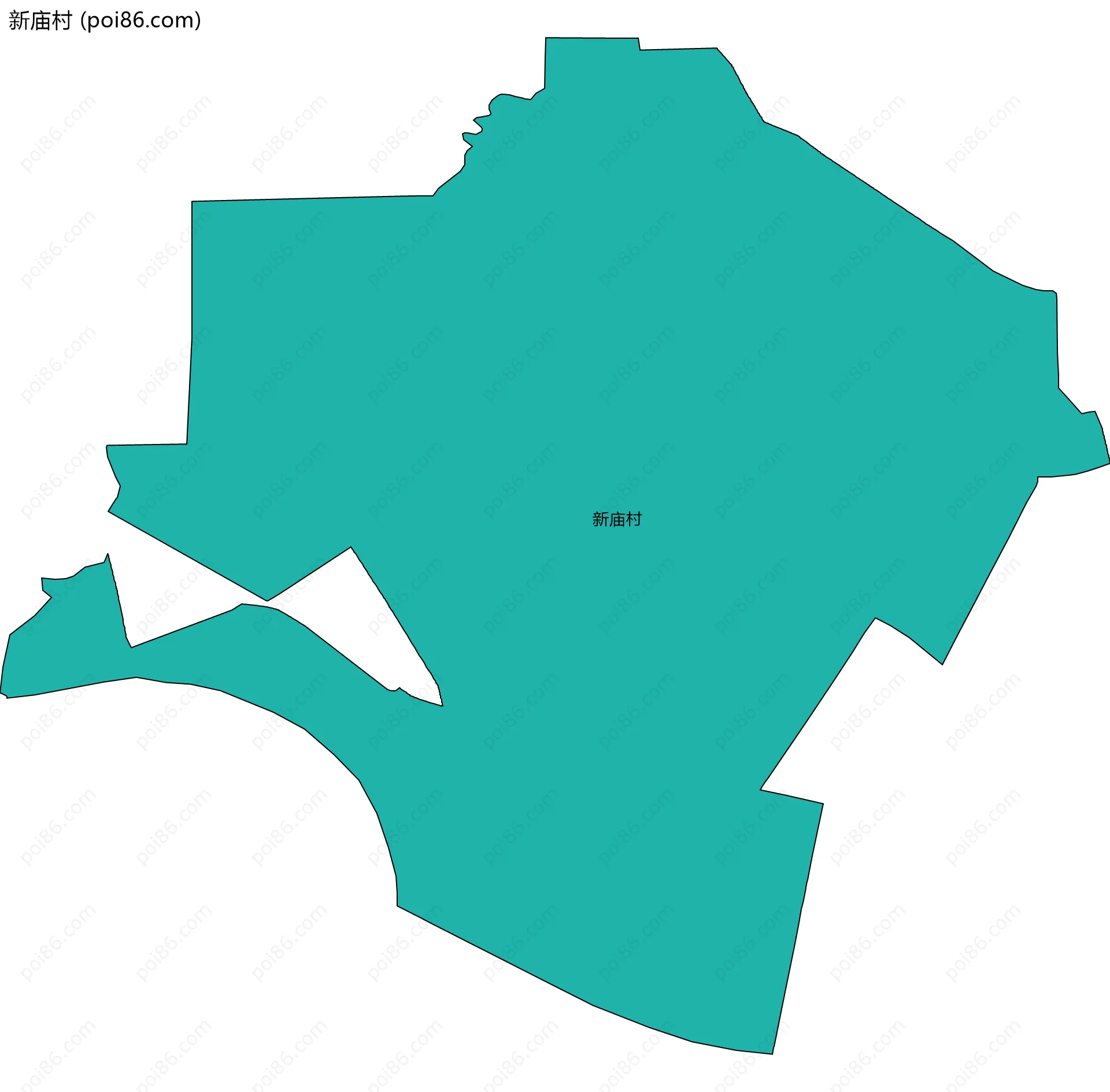 新庙村边界地图