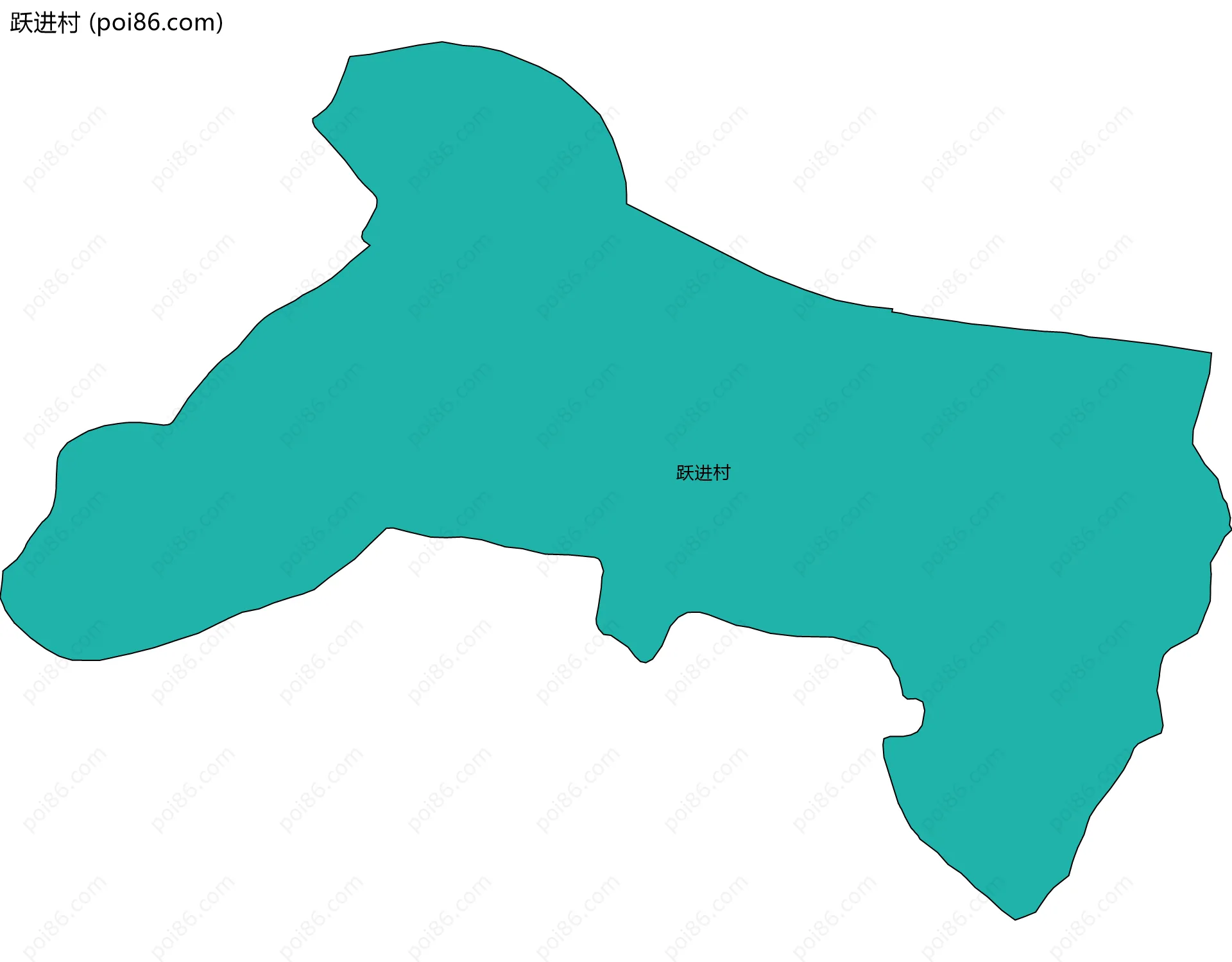 跃进村边界地图