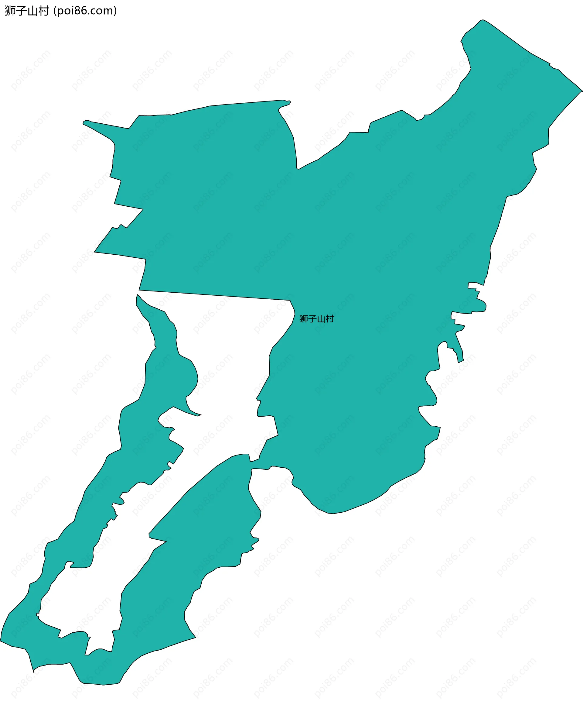 狮子山村边界地图