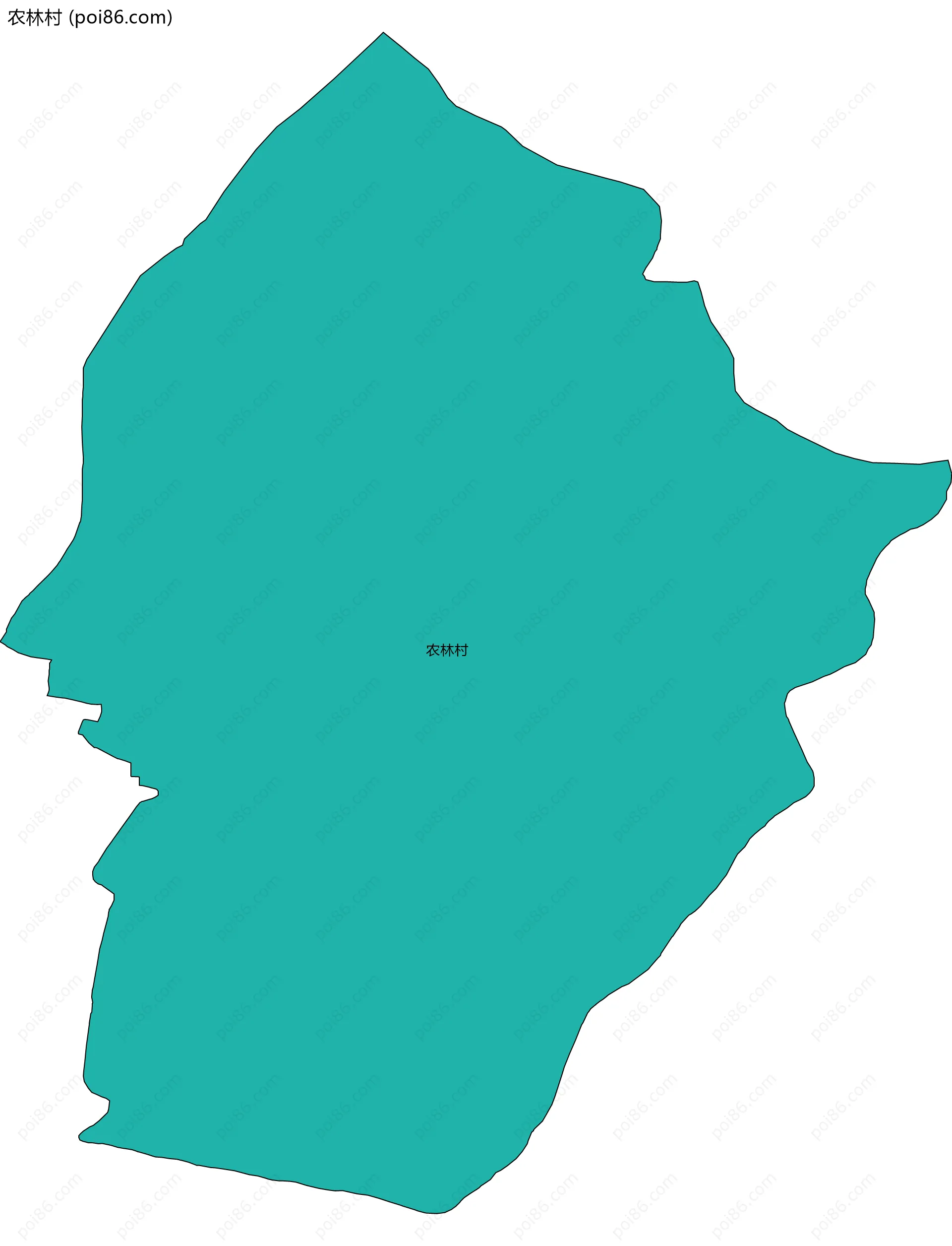 农林村边界地图