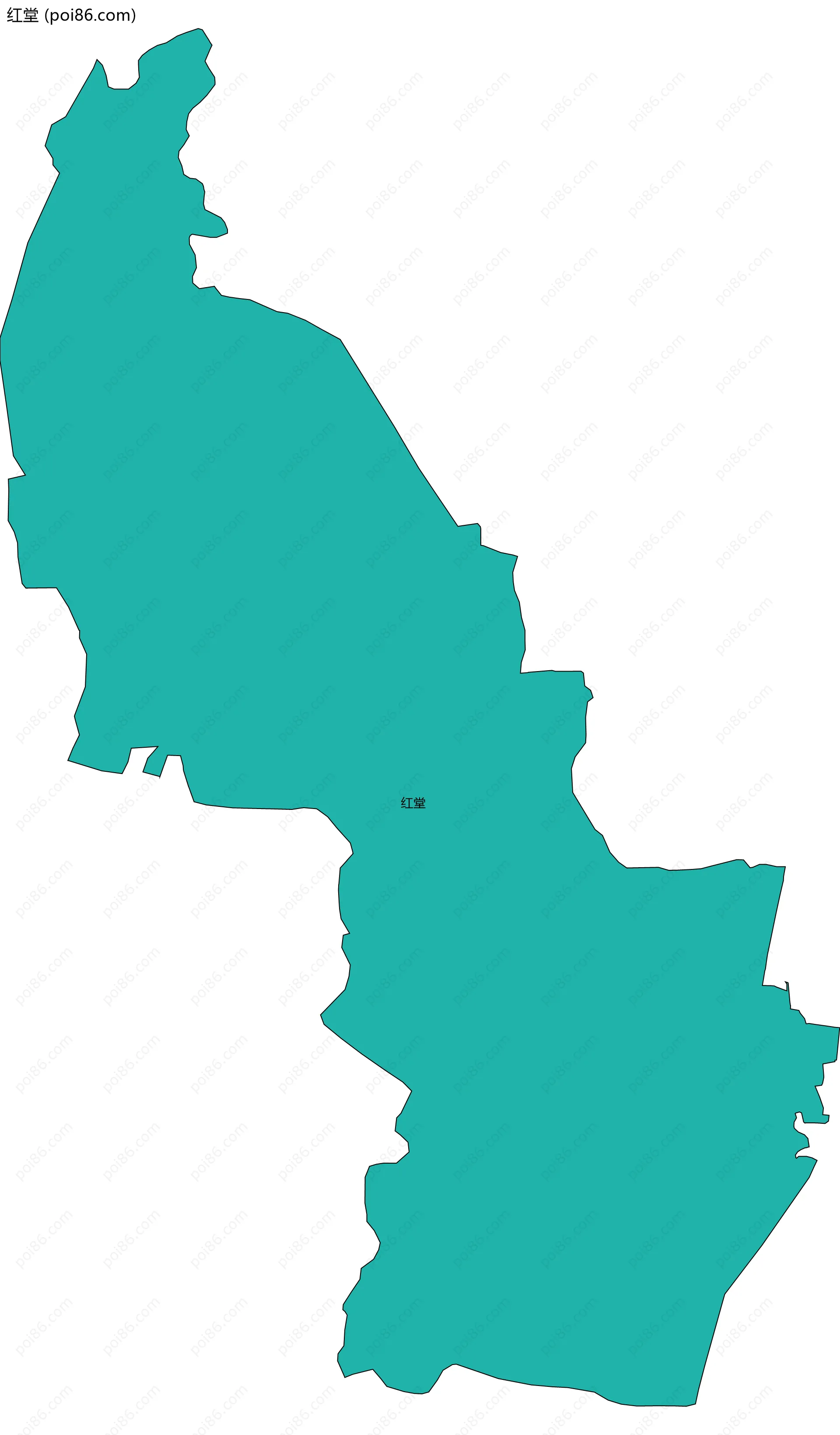 红堂边界地图