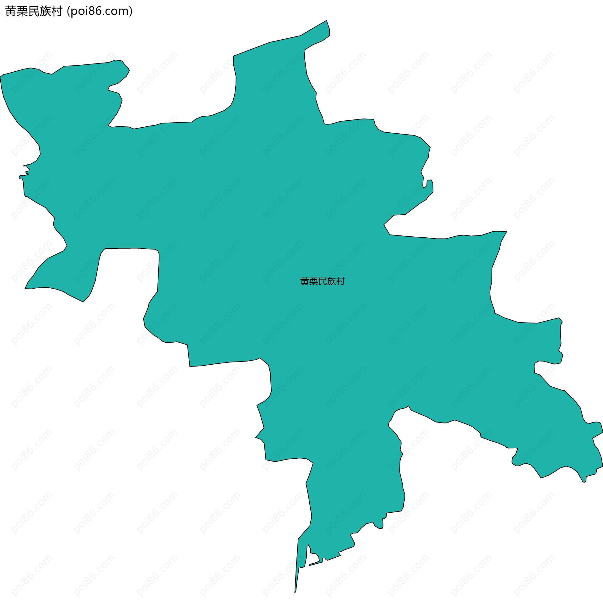 黄栗民族村边界地图