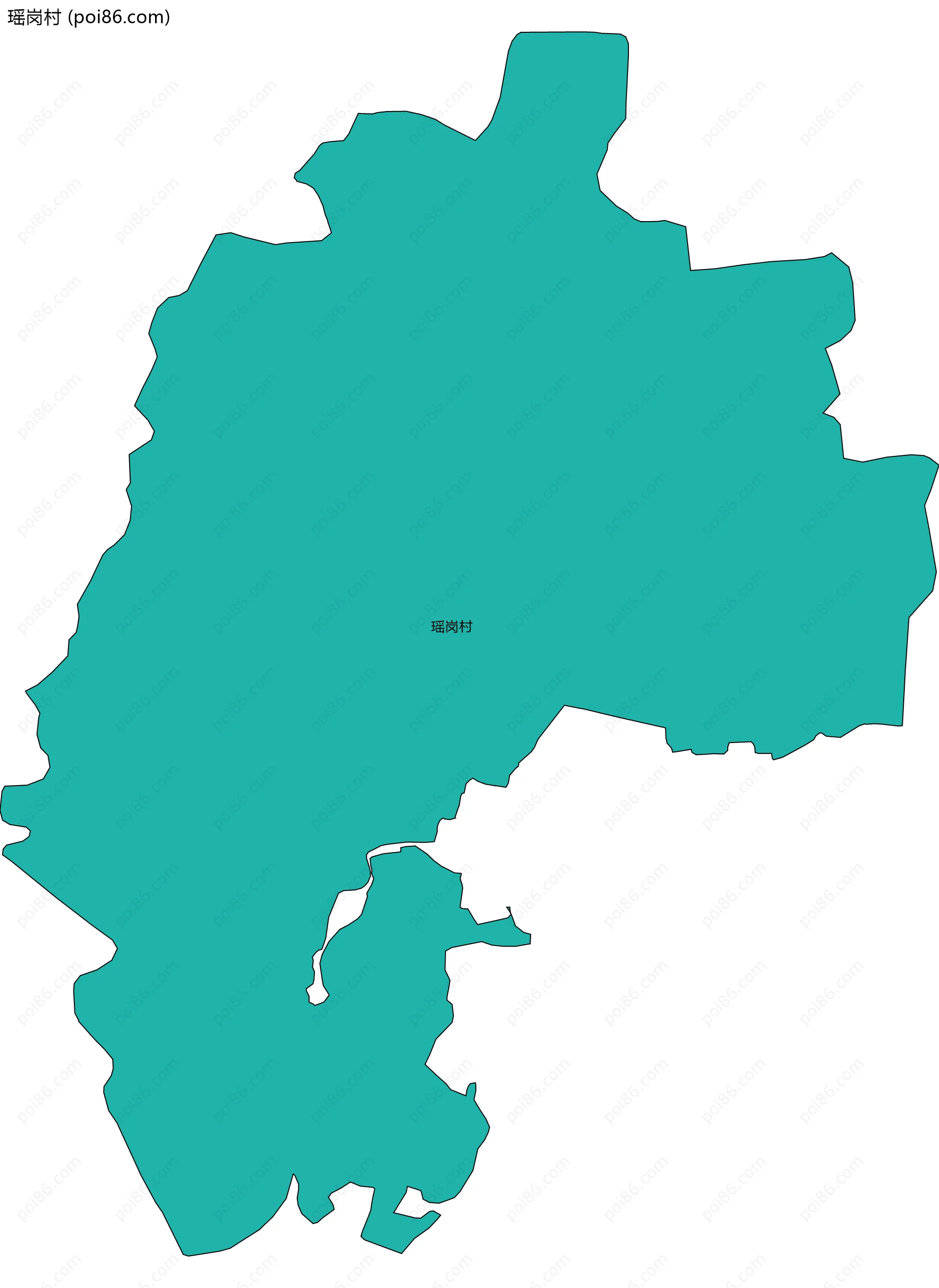 瑶岗村边界地图