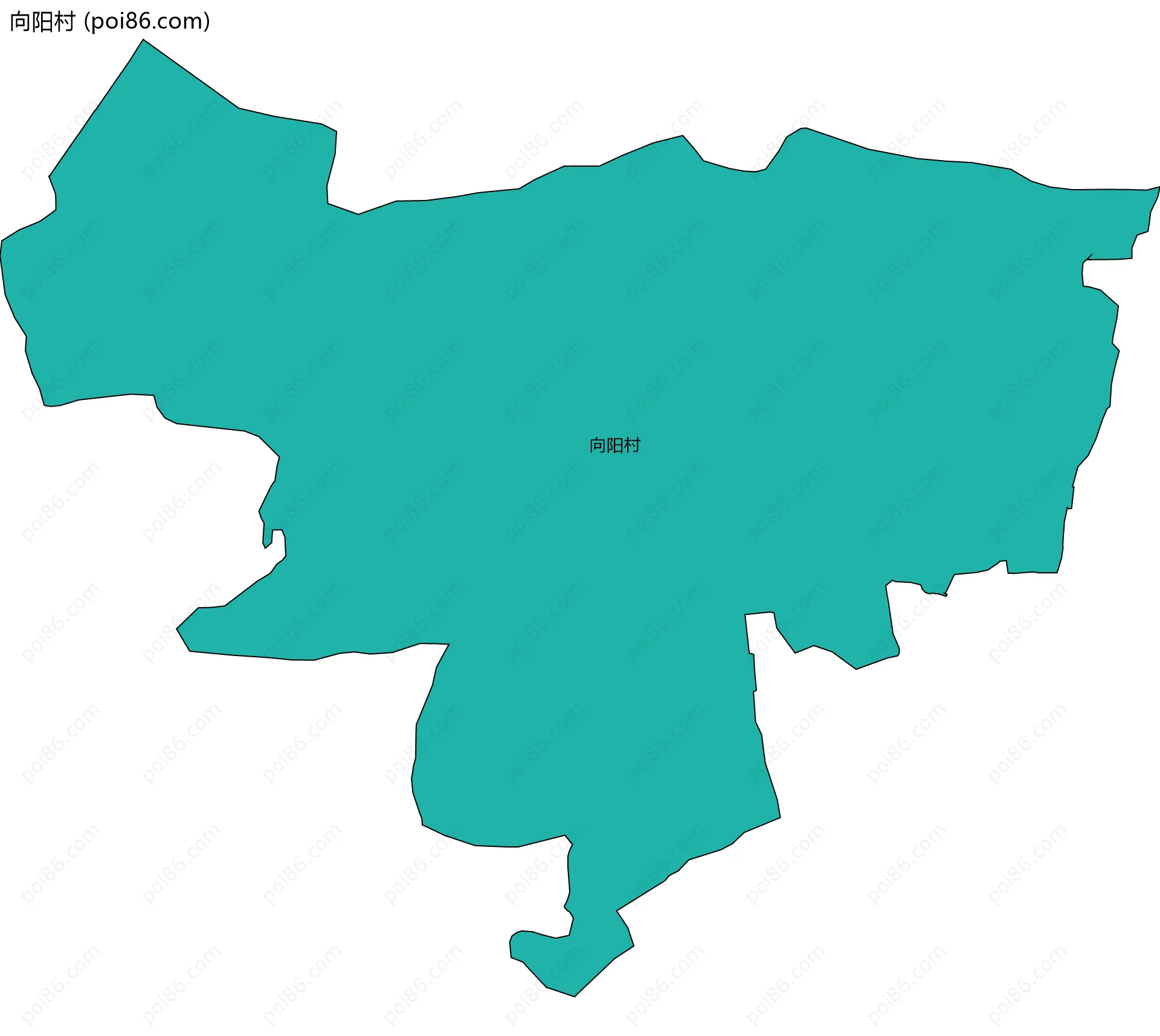 向阳村边界地图
