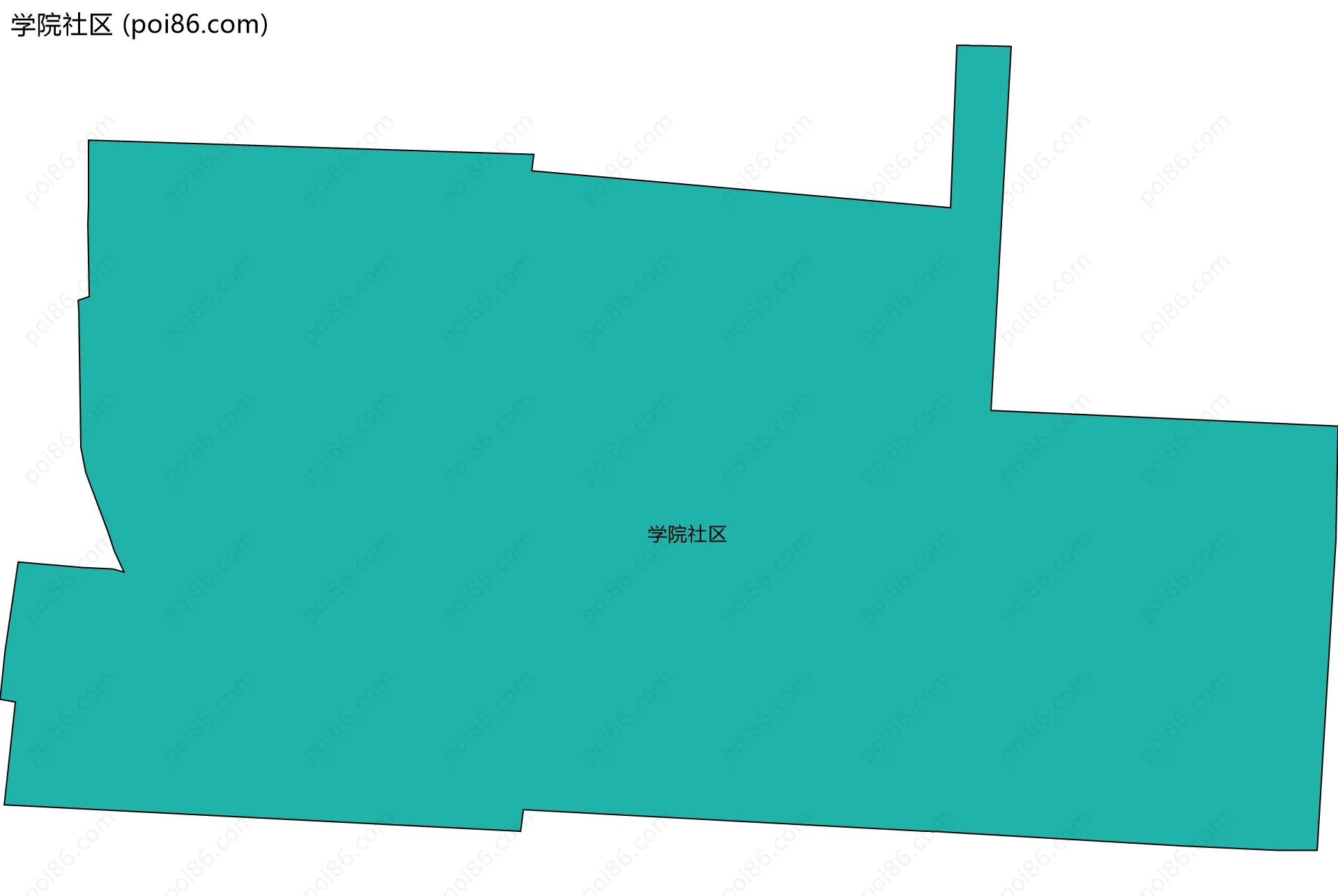学院社区边界地图