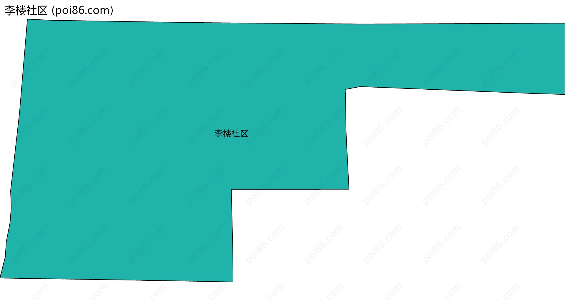 李楼社区边界地图