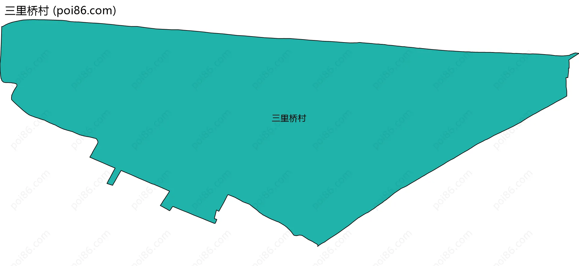 三里桥村边界地图