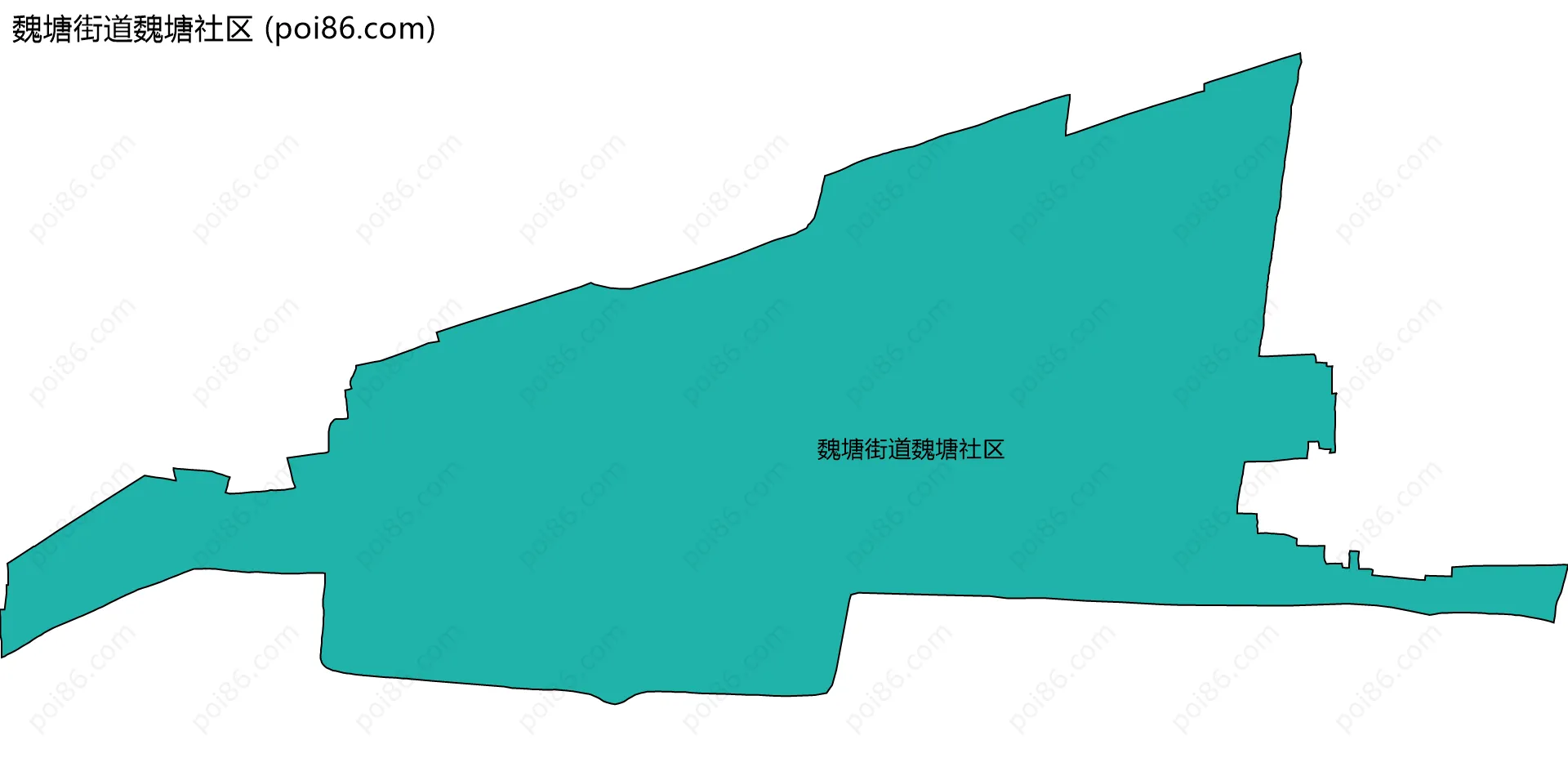魏塘街道魏塘社区边界地图