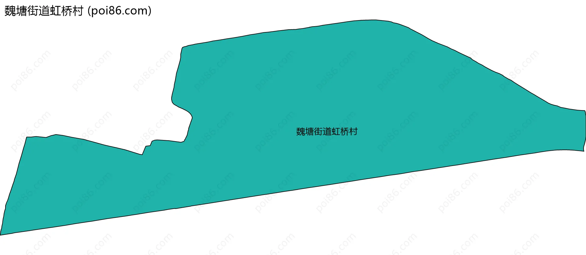 魏塘街道虹桥村边界地图