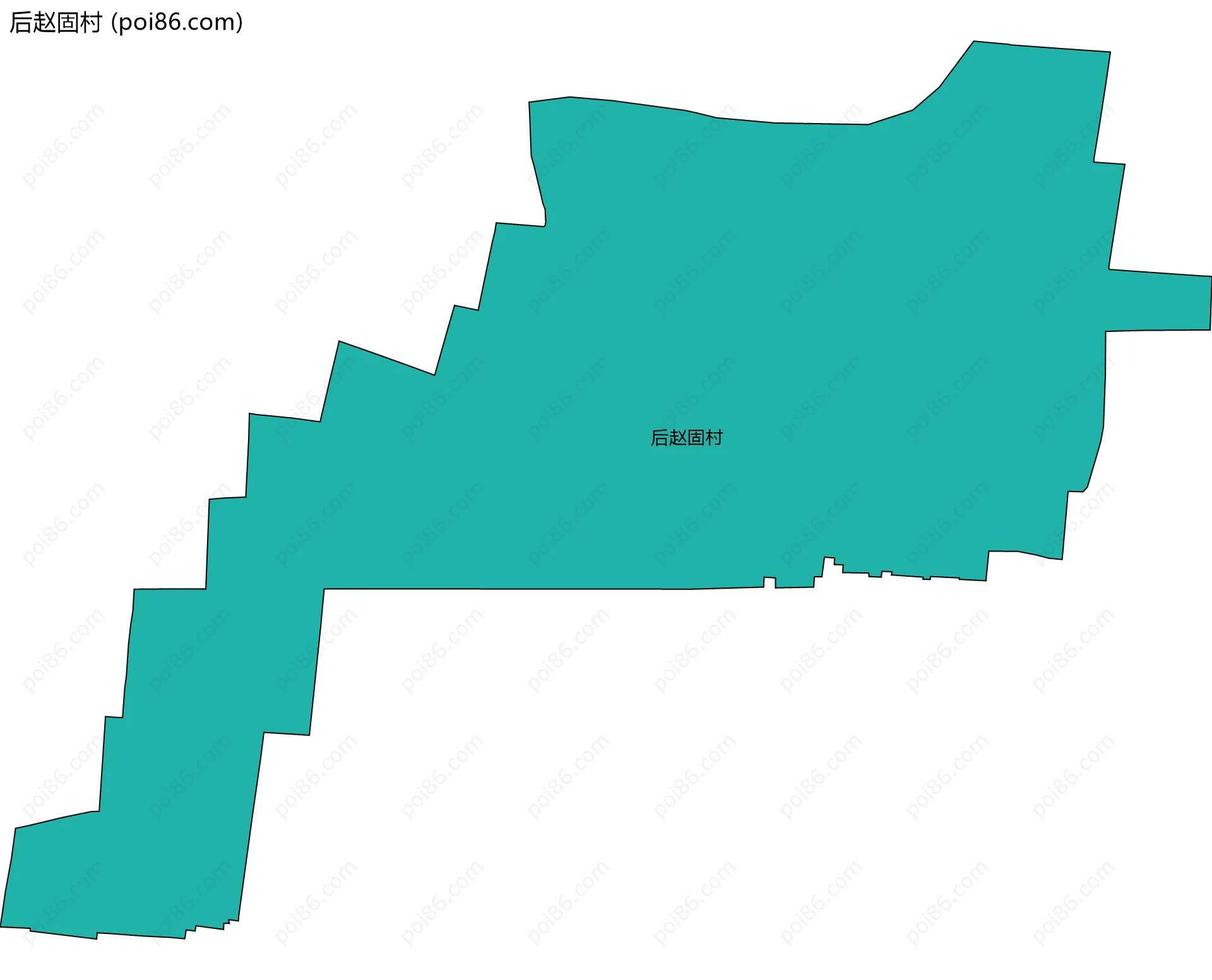 后赵固村边界地图
