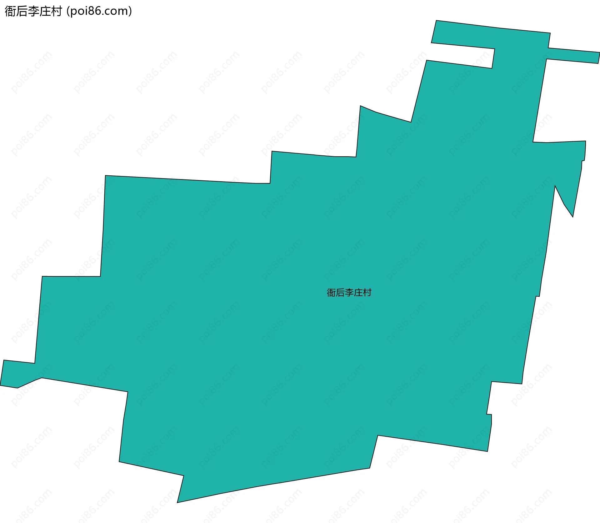 衙后李庄村边界地图
