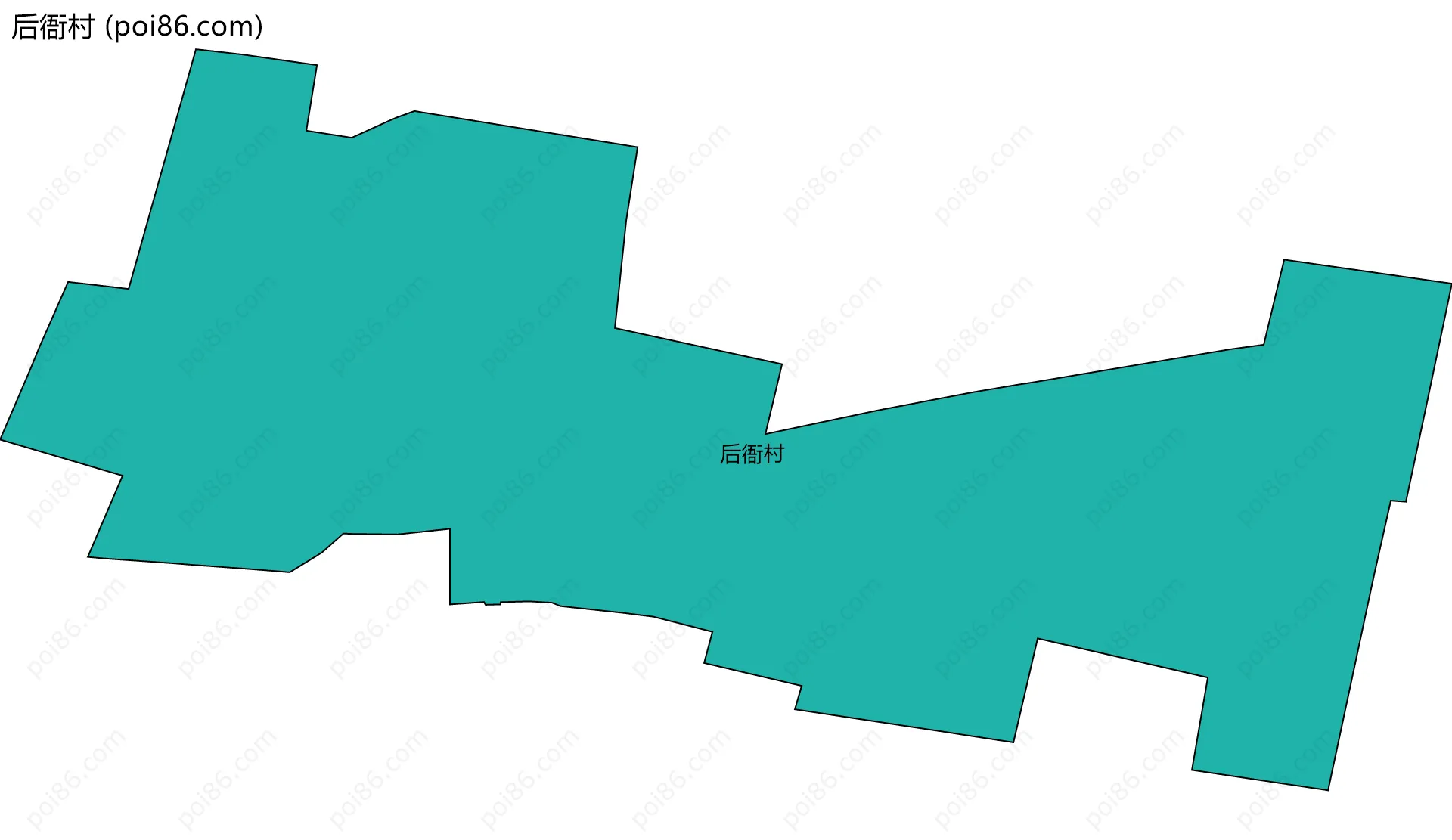 后衙村边界地图