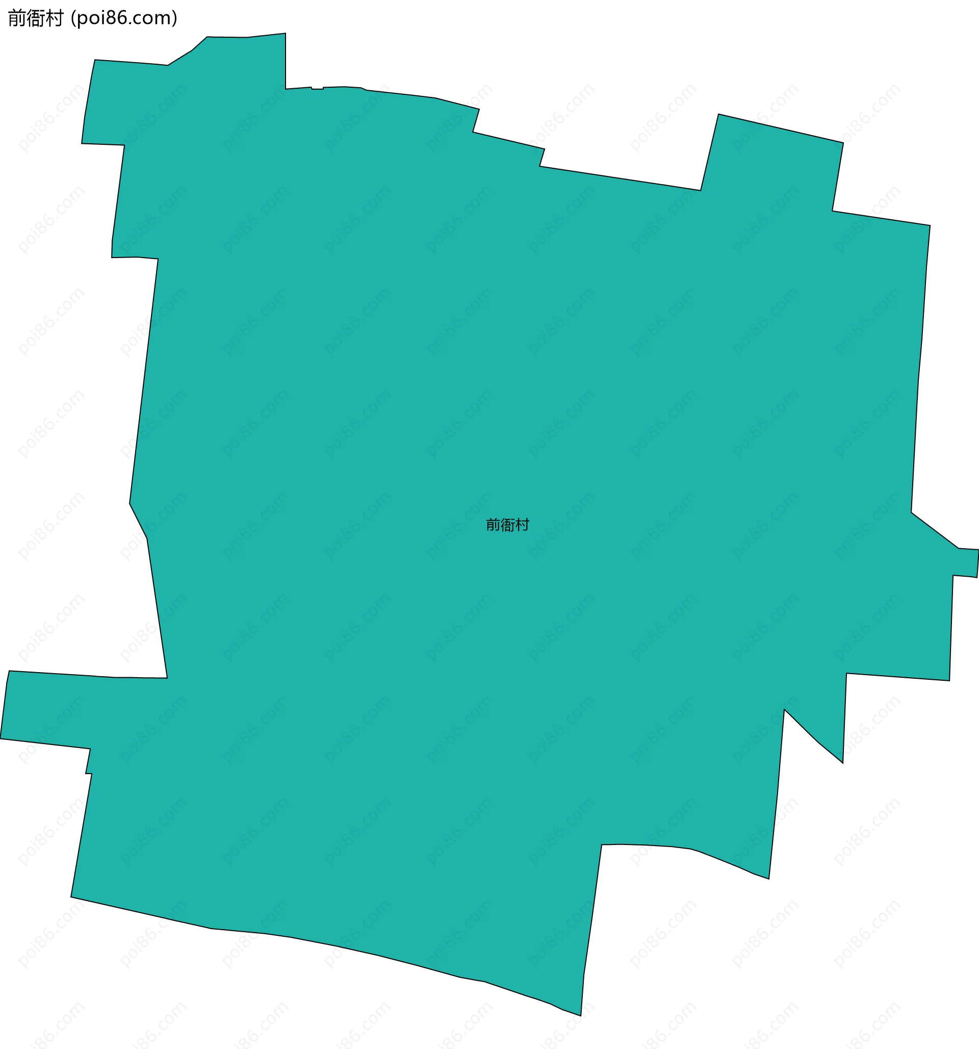 前衙村边界地图