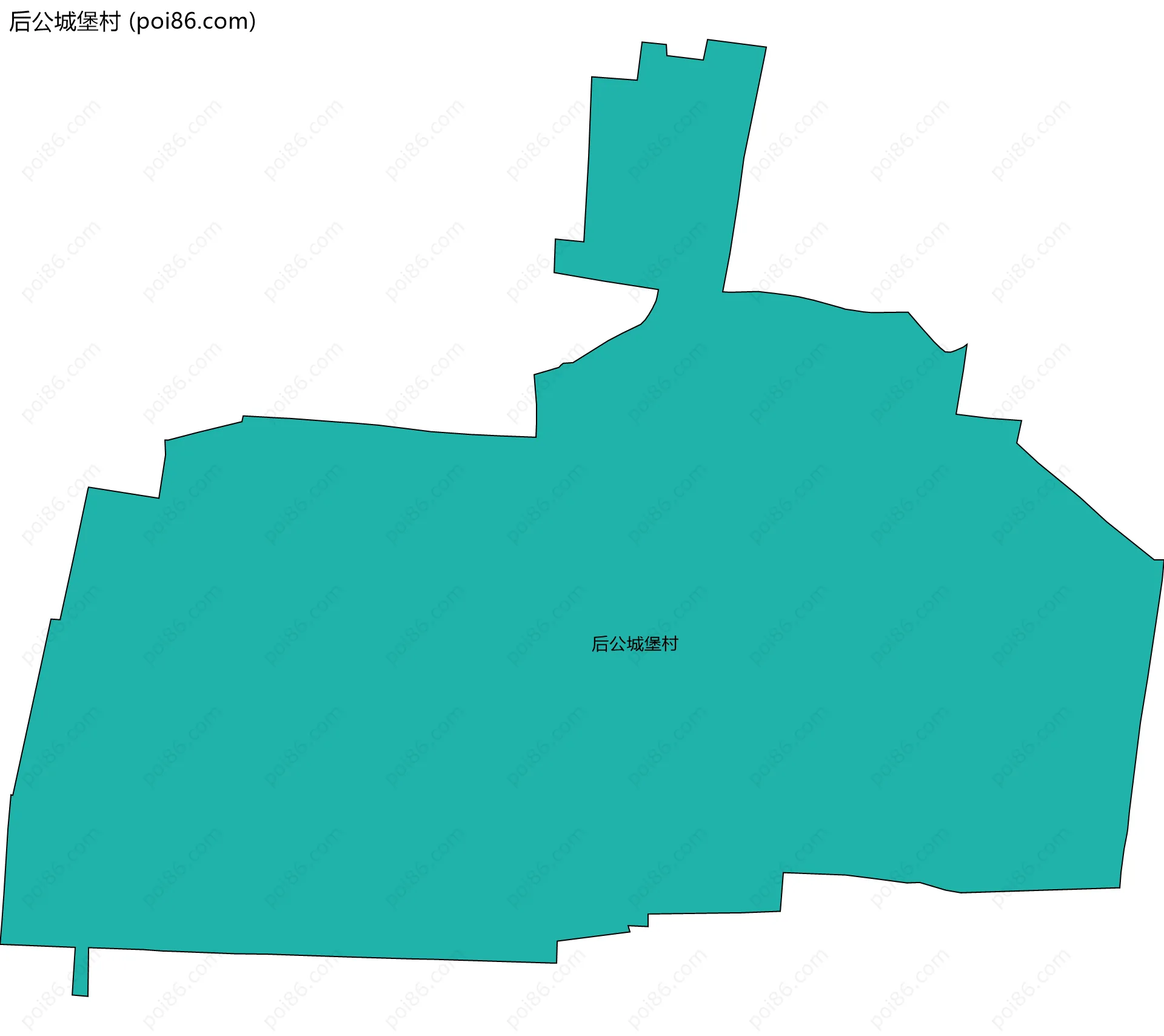 后公城堡村边界地图