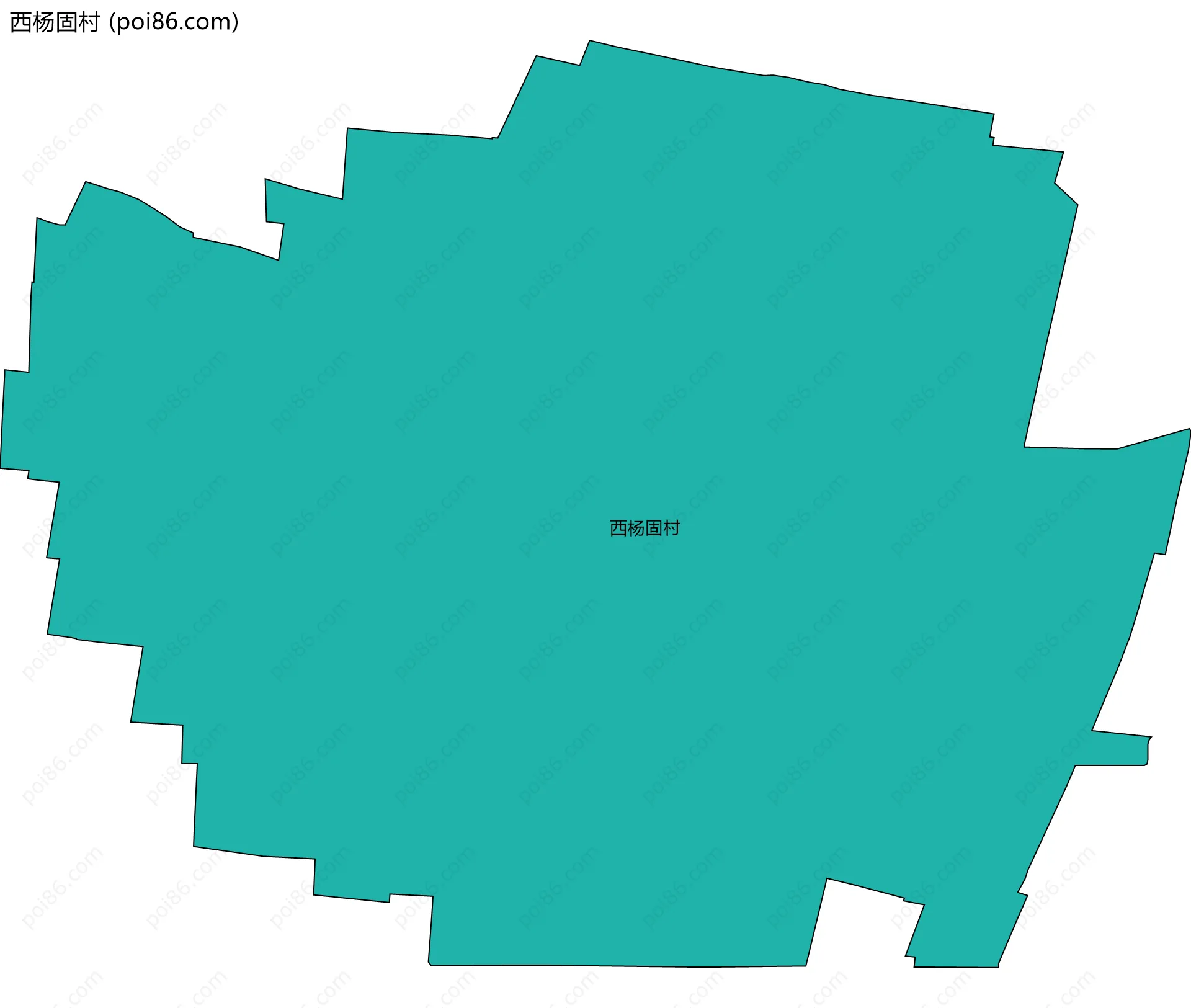 西杨固村边界地图