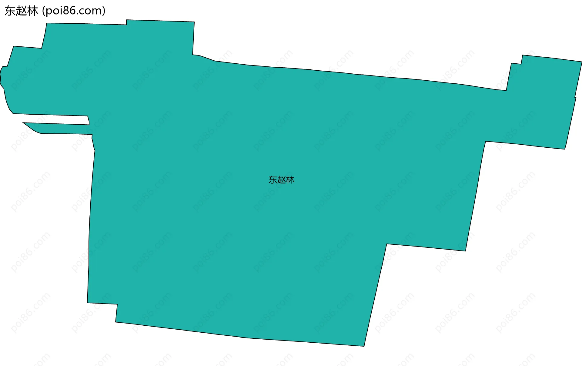 东赵林边界地图