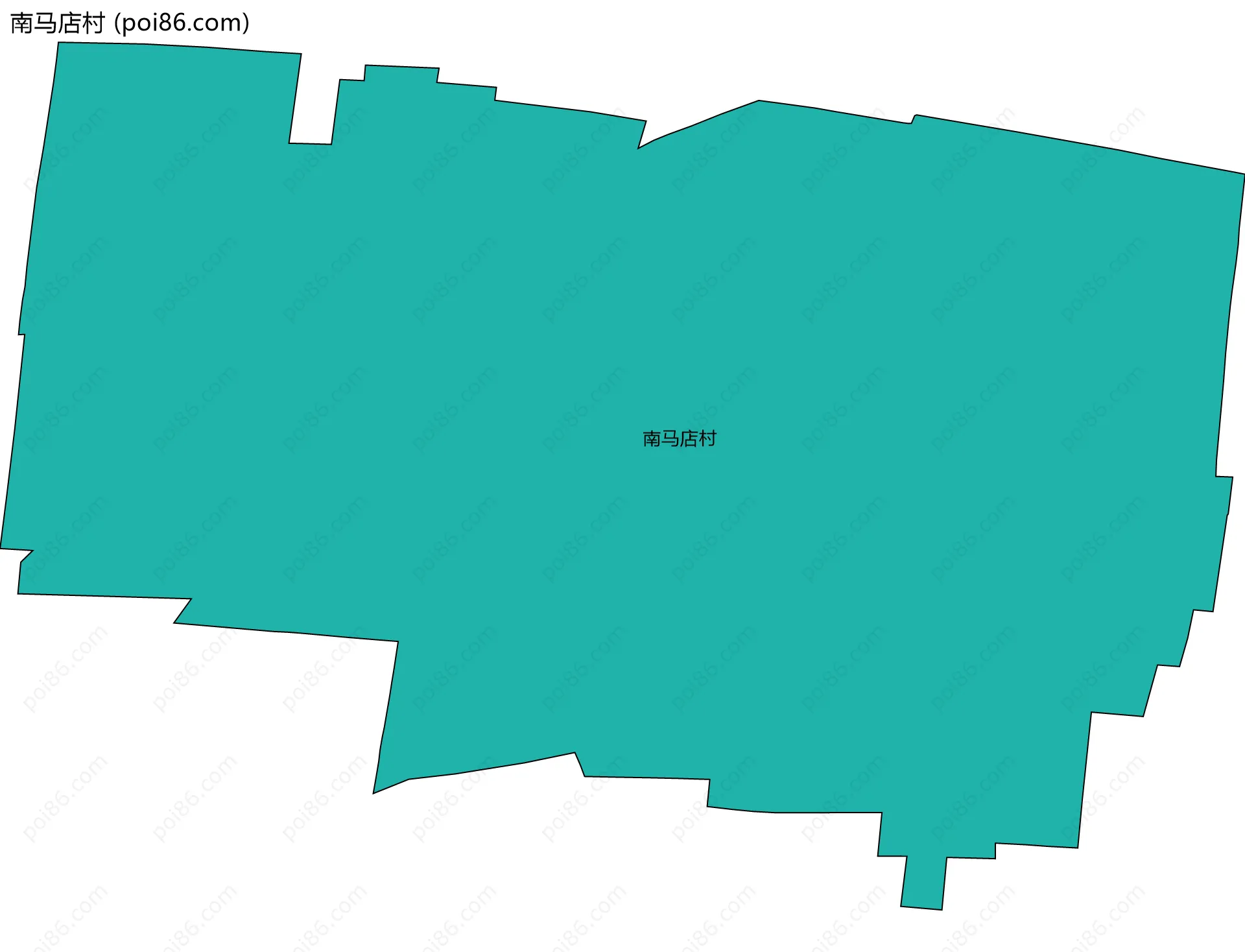 南马店村边界地图