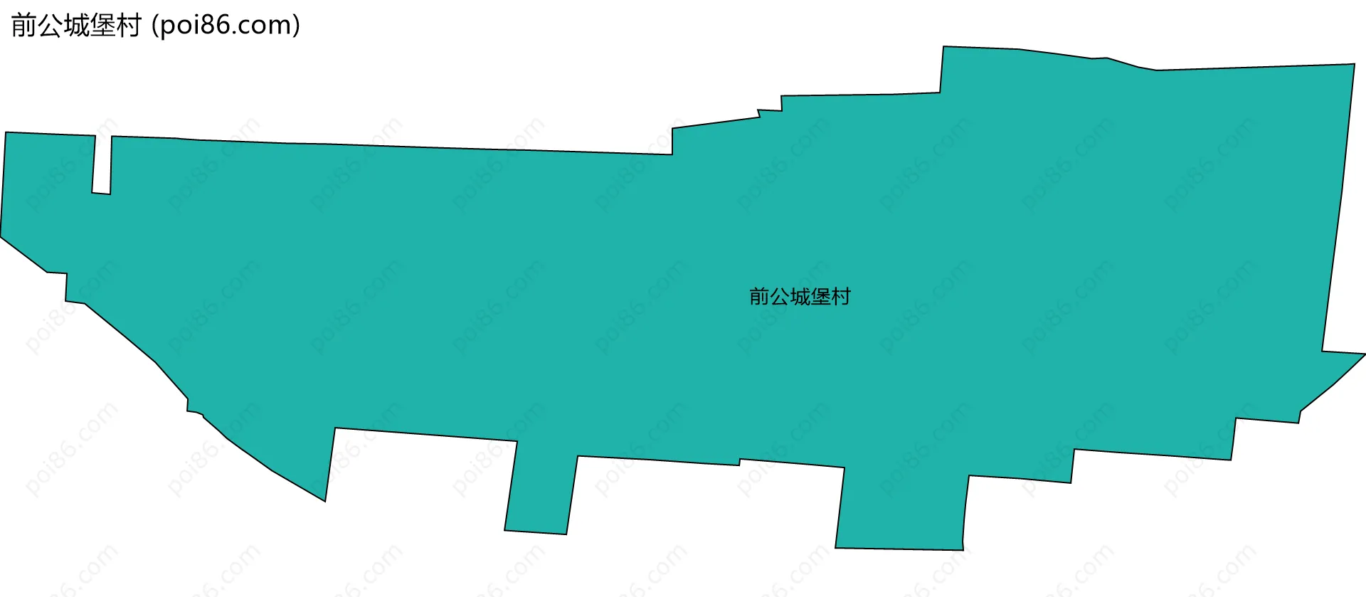 前公城堡村边界地图