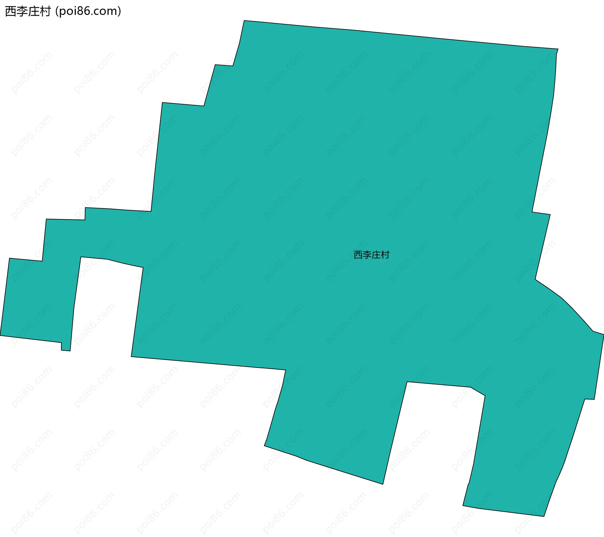 西李庄村边界地图