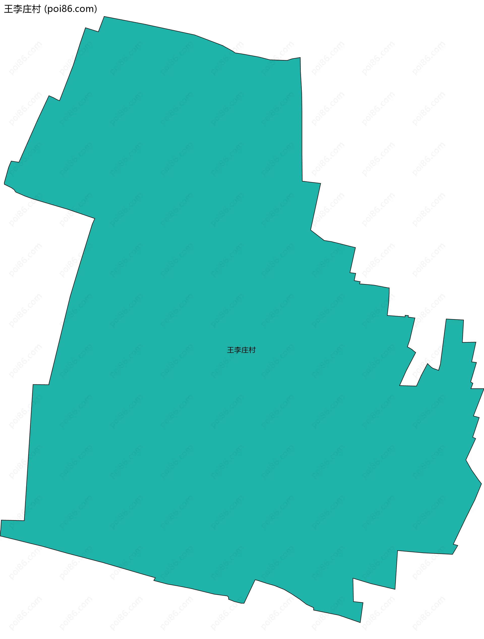 王李庄村边界地图