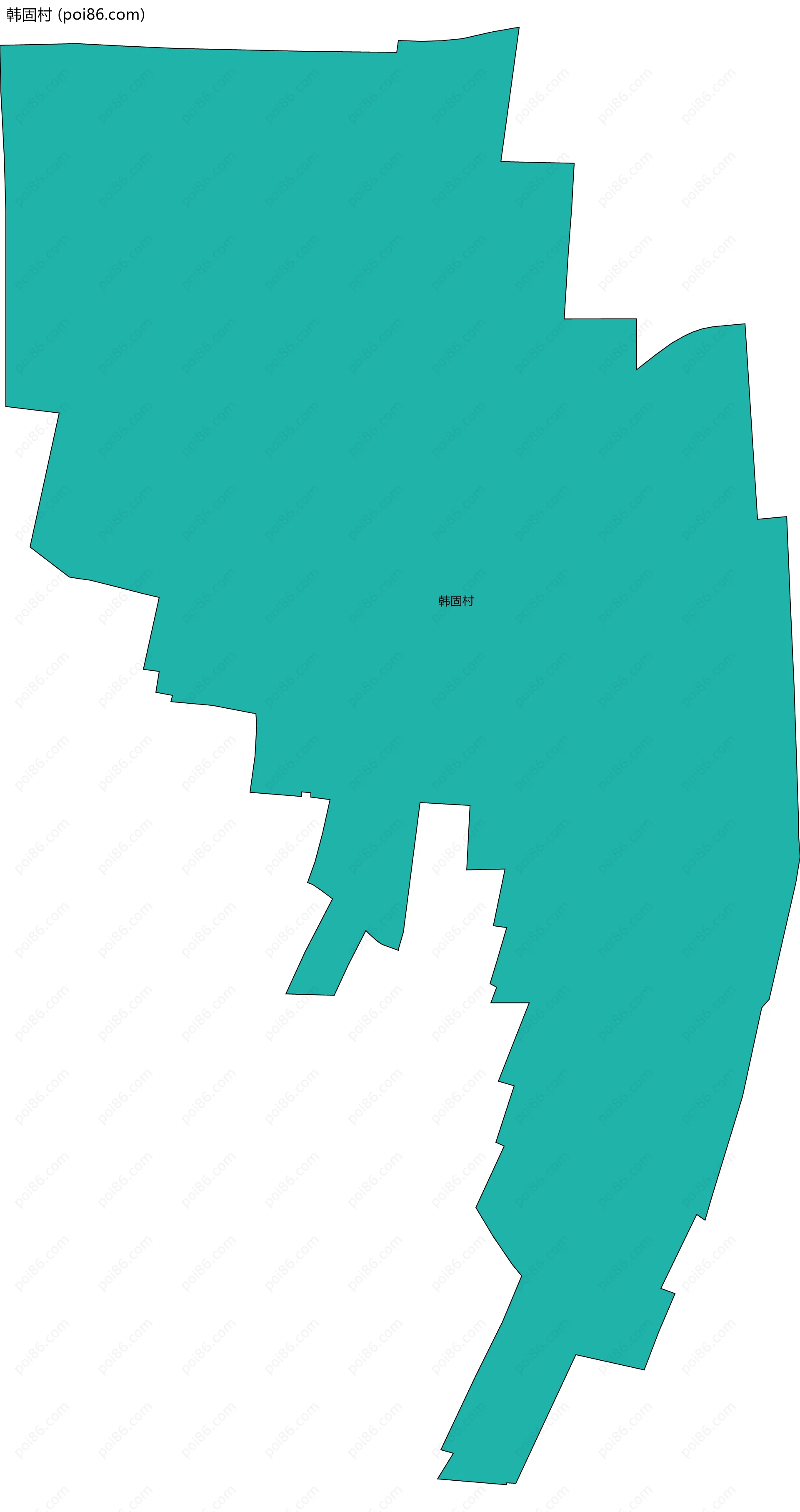 韩固村边界地图