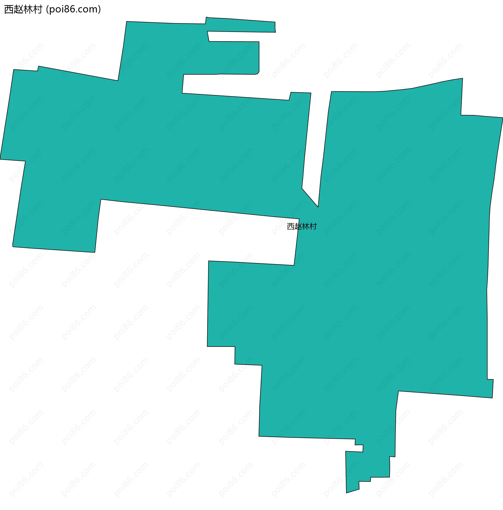 西赵林村边界地图