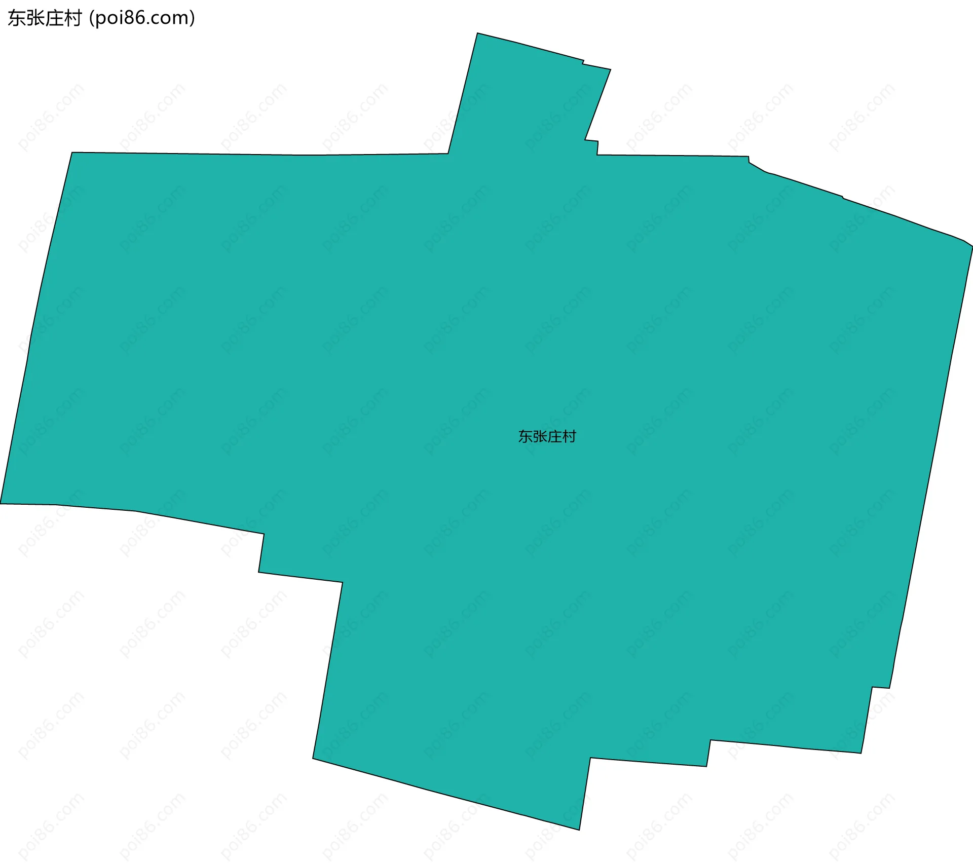东张庄村边界地图