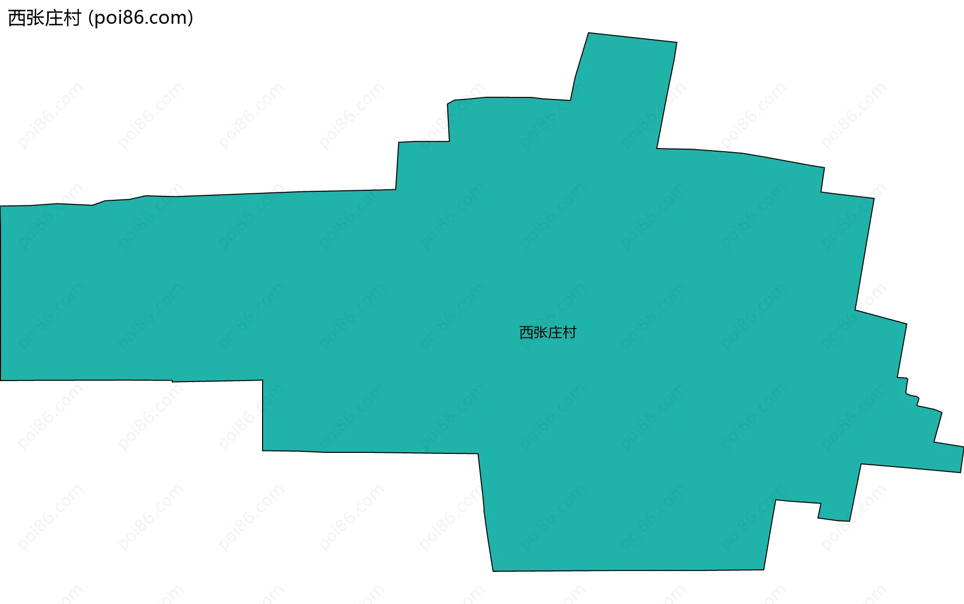 西张庄村边界地图