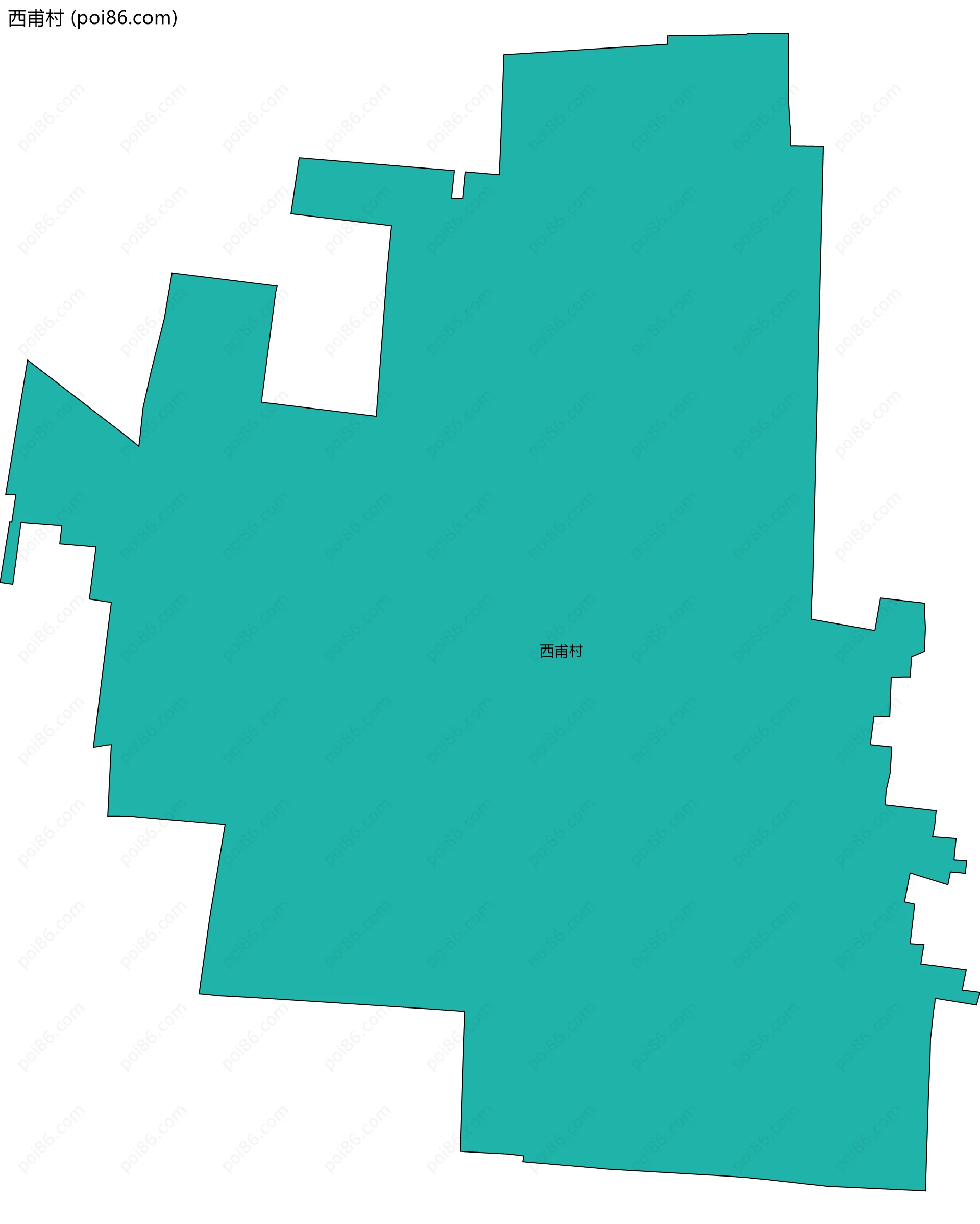 西甫村边界地图