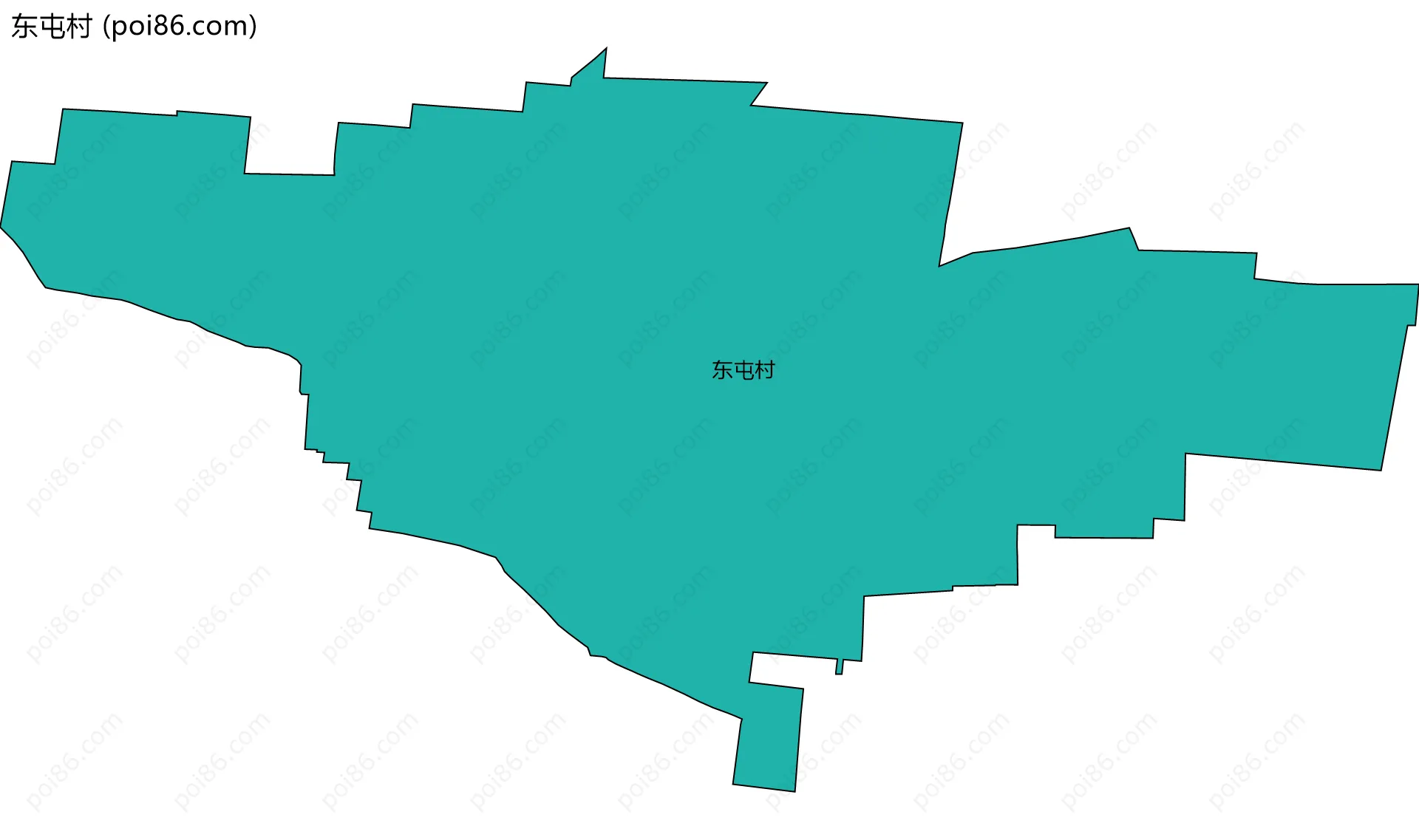 东屯村边界地图