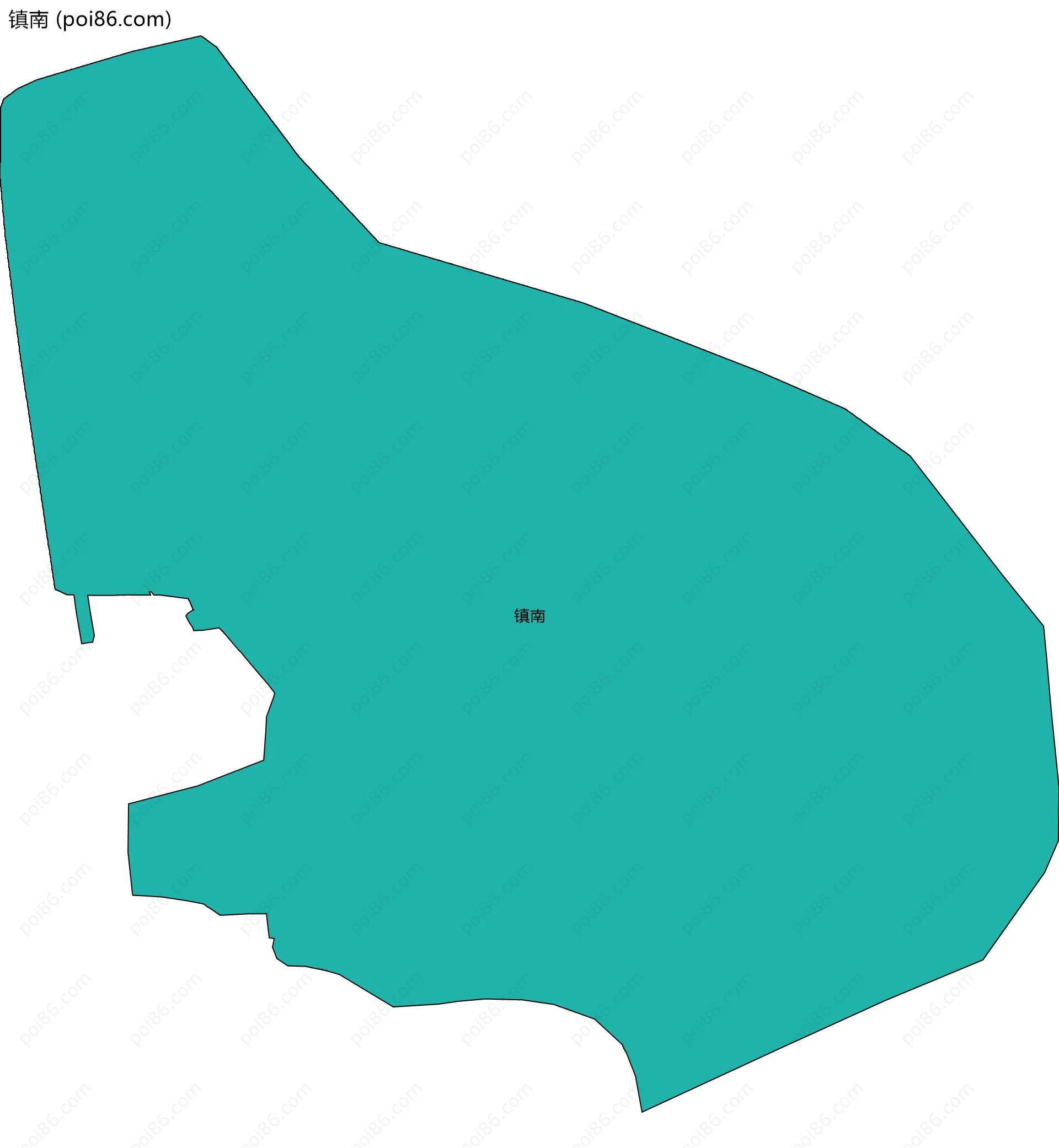 镇南边界地图