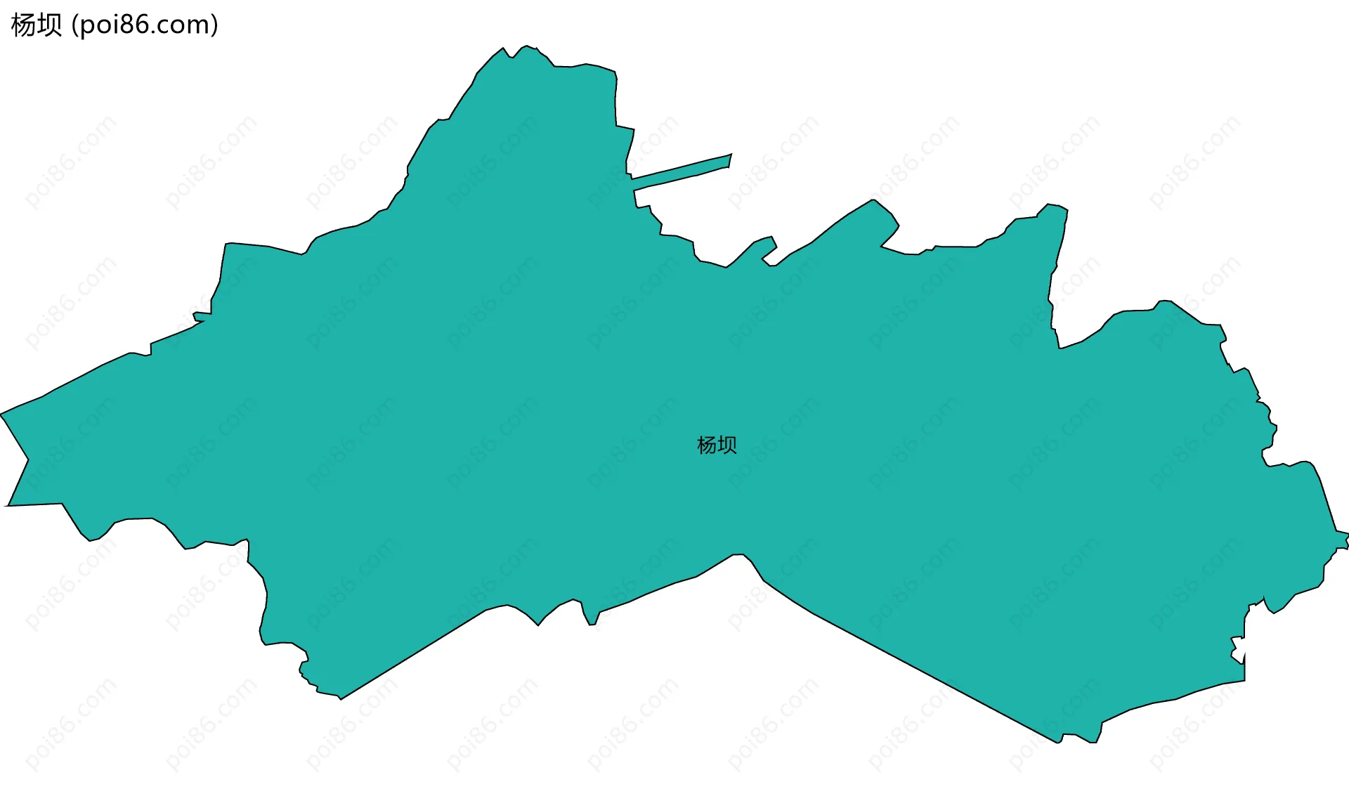 杨坝边界地图
