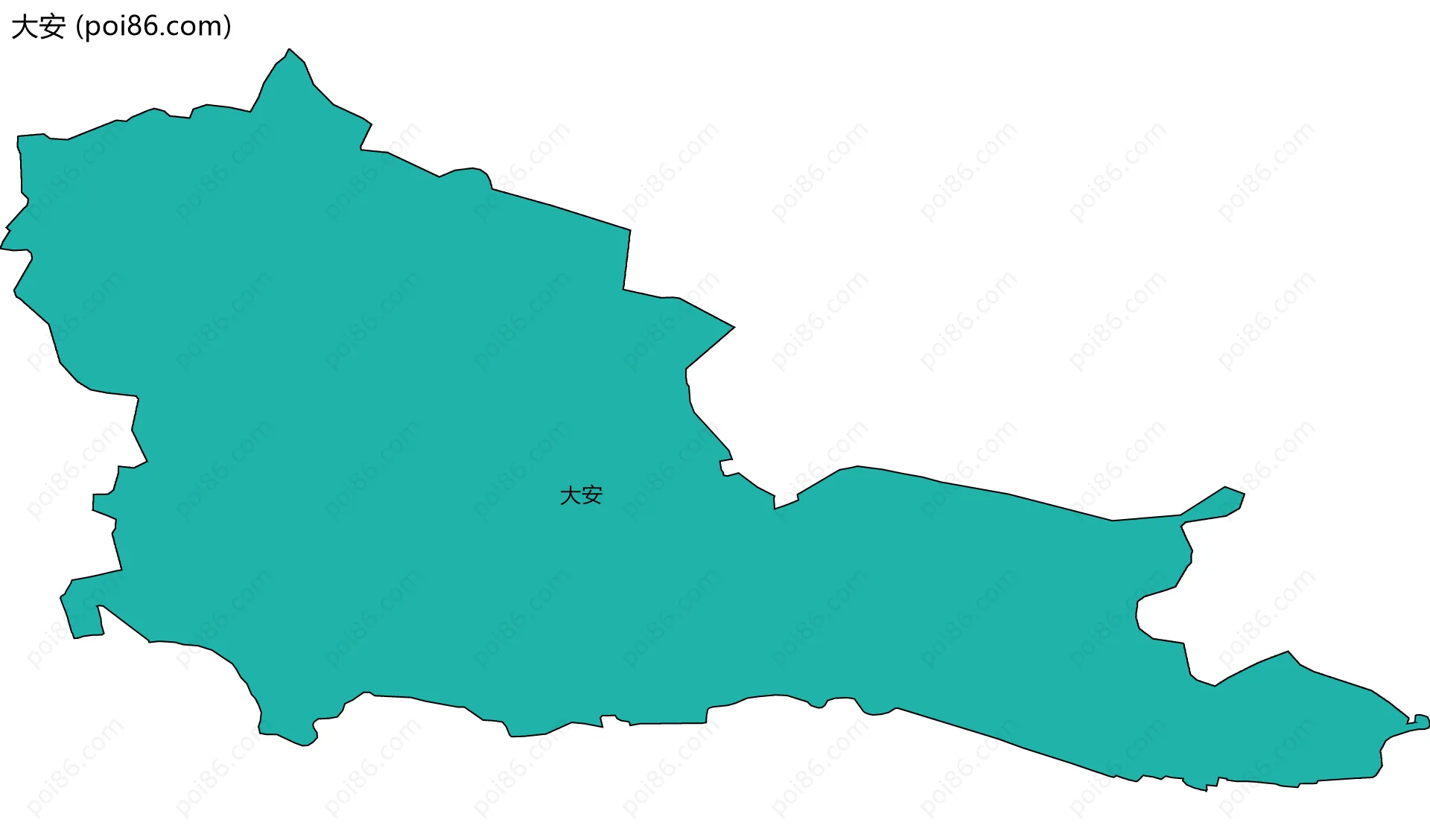 大安边界地图