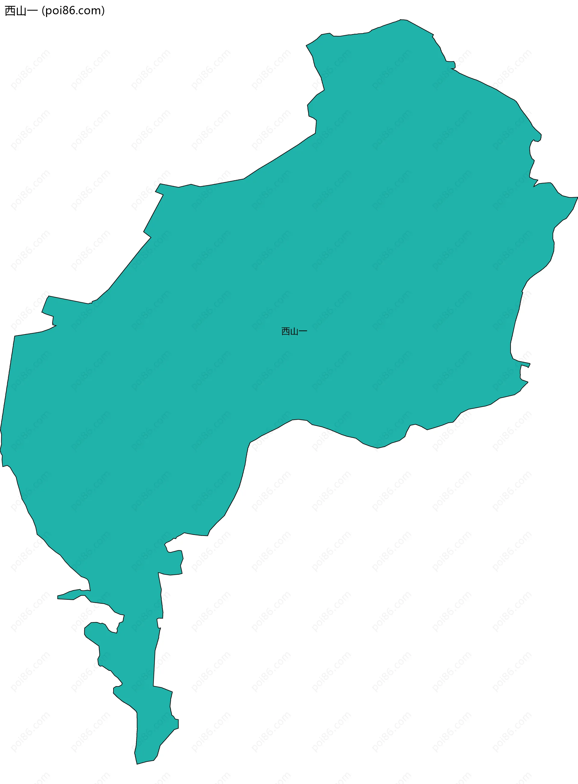 西山一边界地图