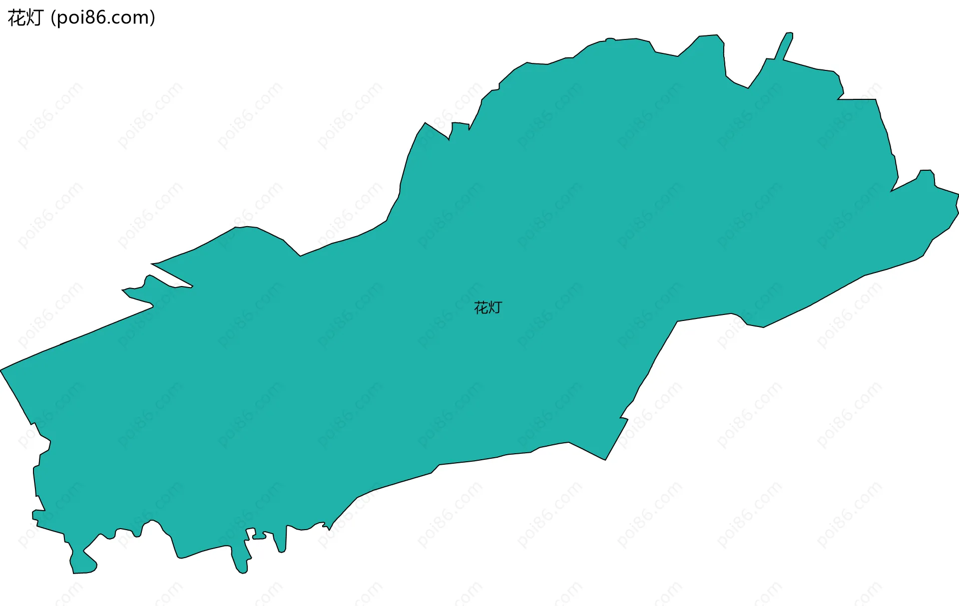花灯边界地图