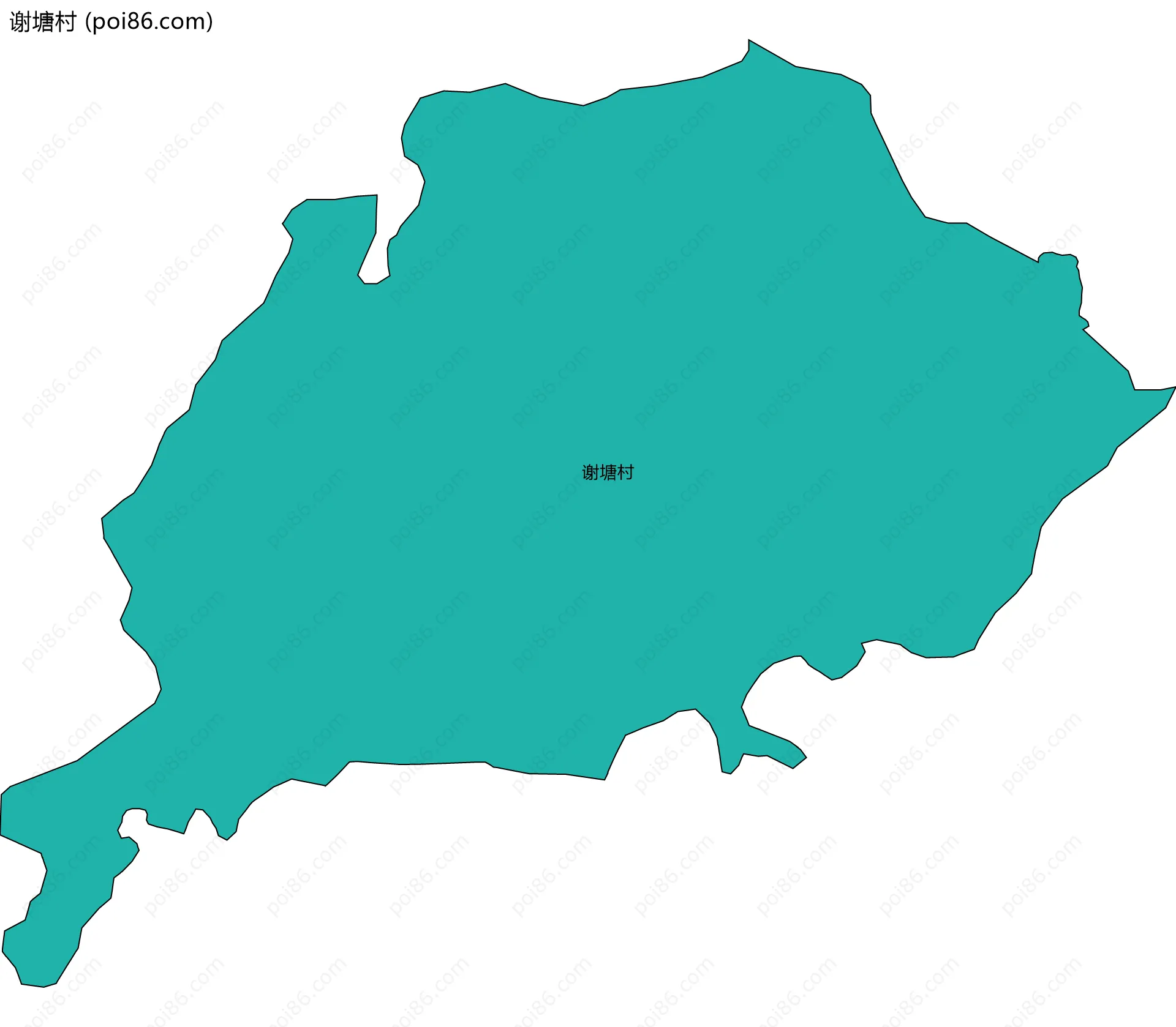 谢塘村边界地图