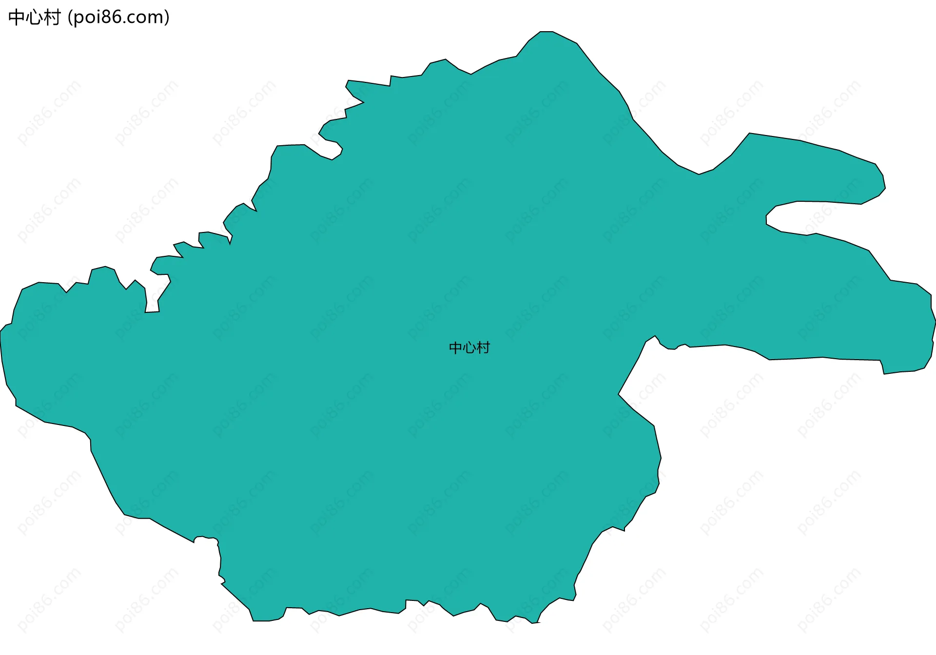 中心村边界地图