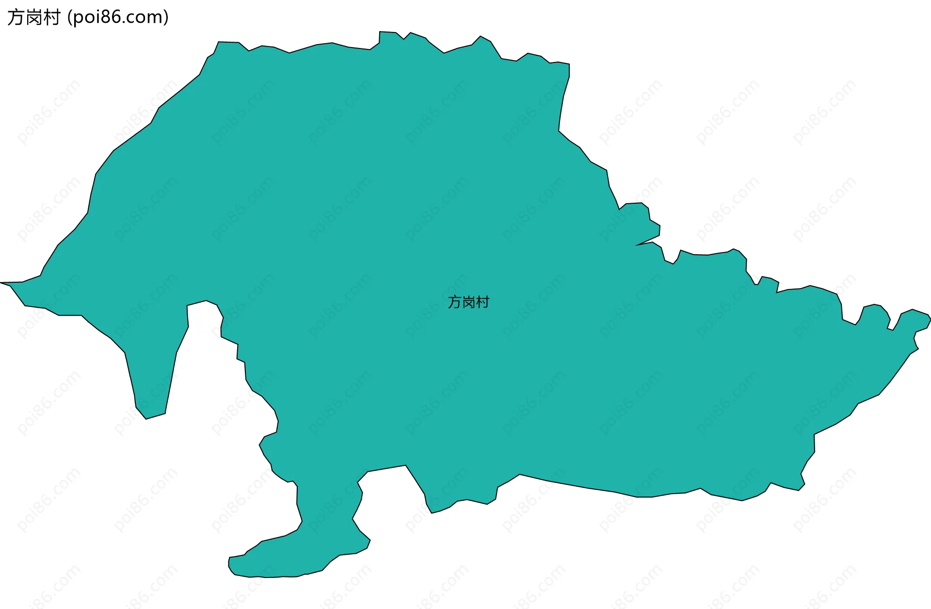 方岗村边界地图