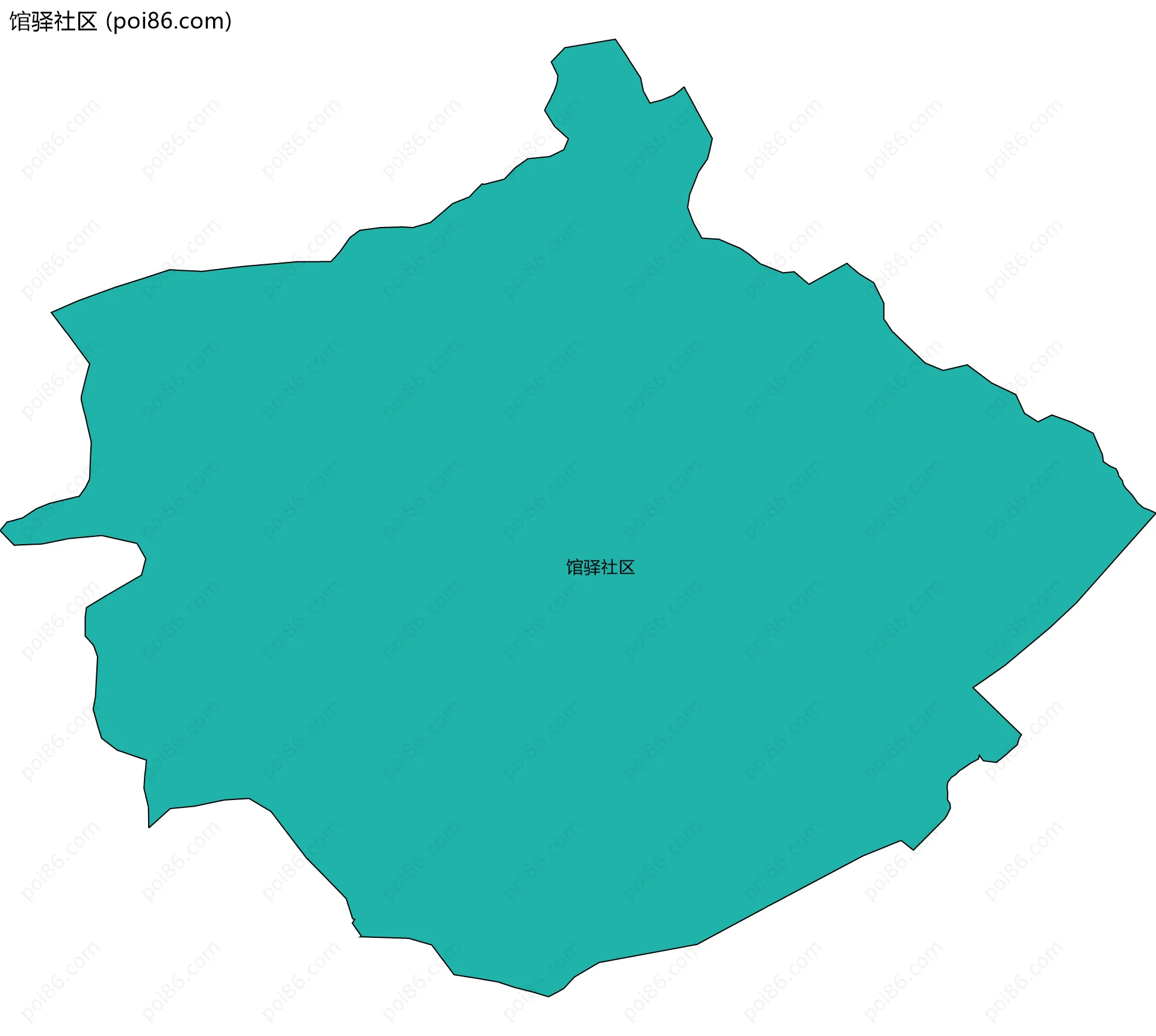 馆驿社区边界地图