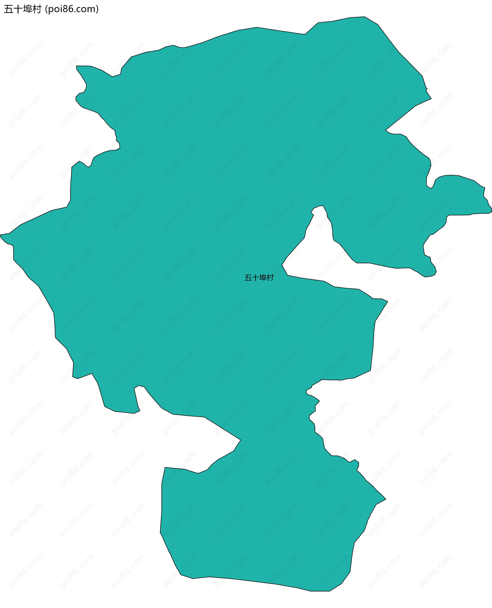 五十埠村边界地图