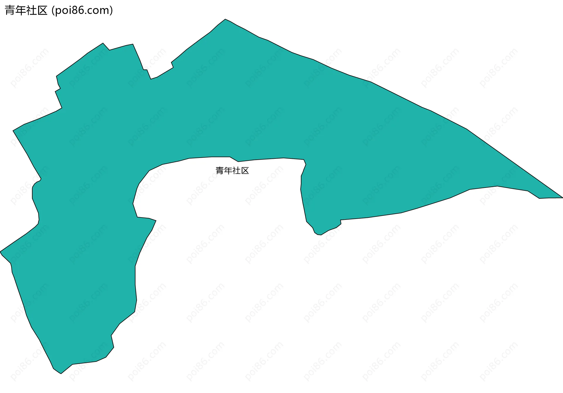 青年社区边界地图