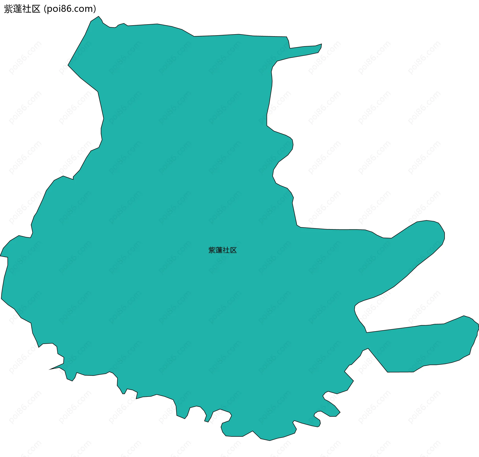 紫蓬社区边界地图