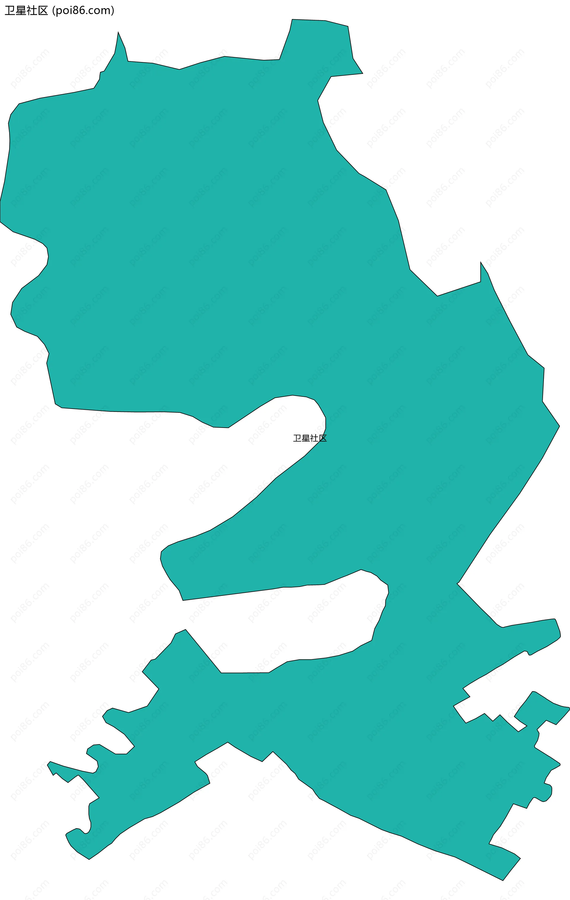 卫星社区边界地图