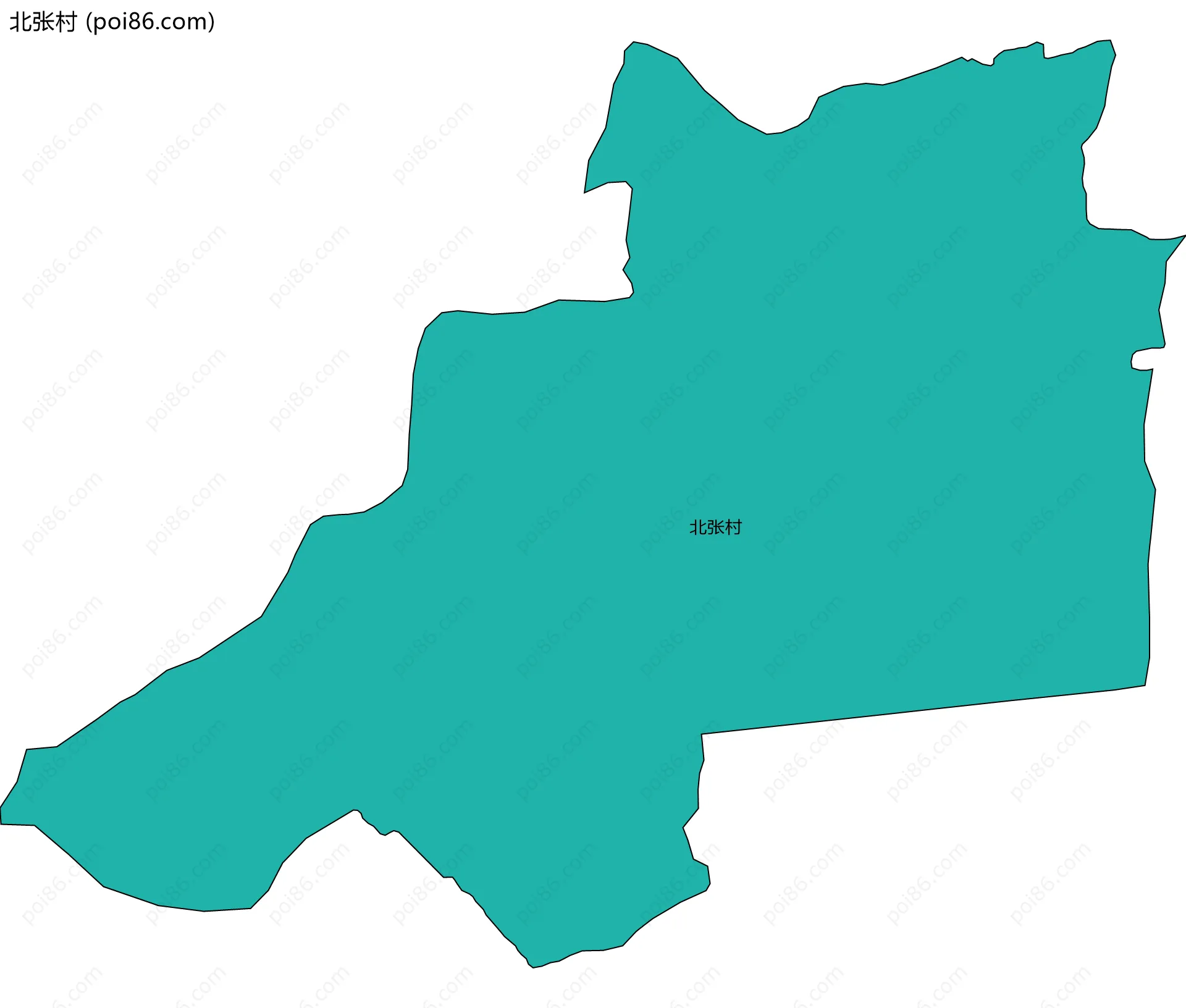 北张村边界地图