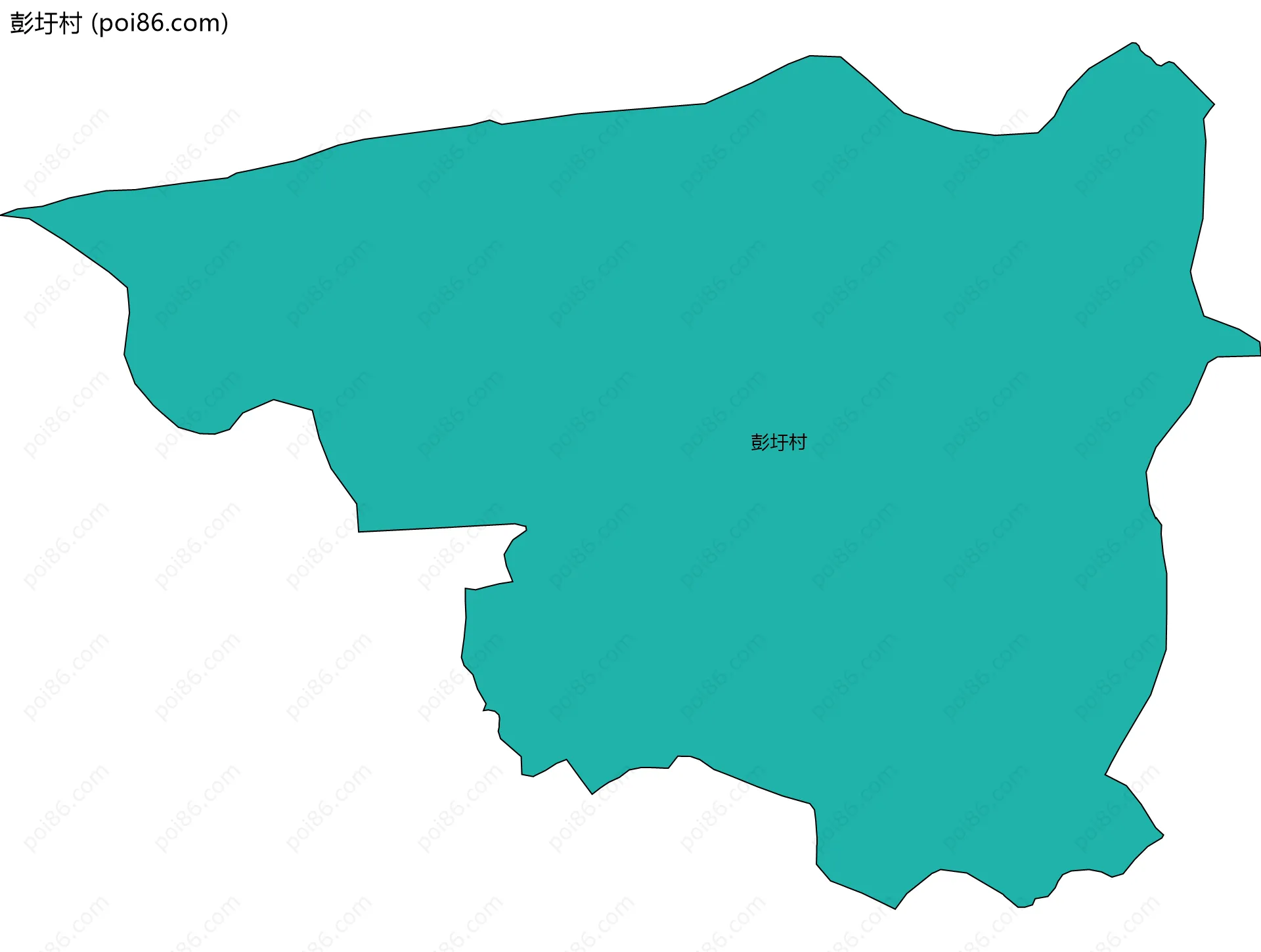 彭圩村边界地图