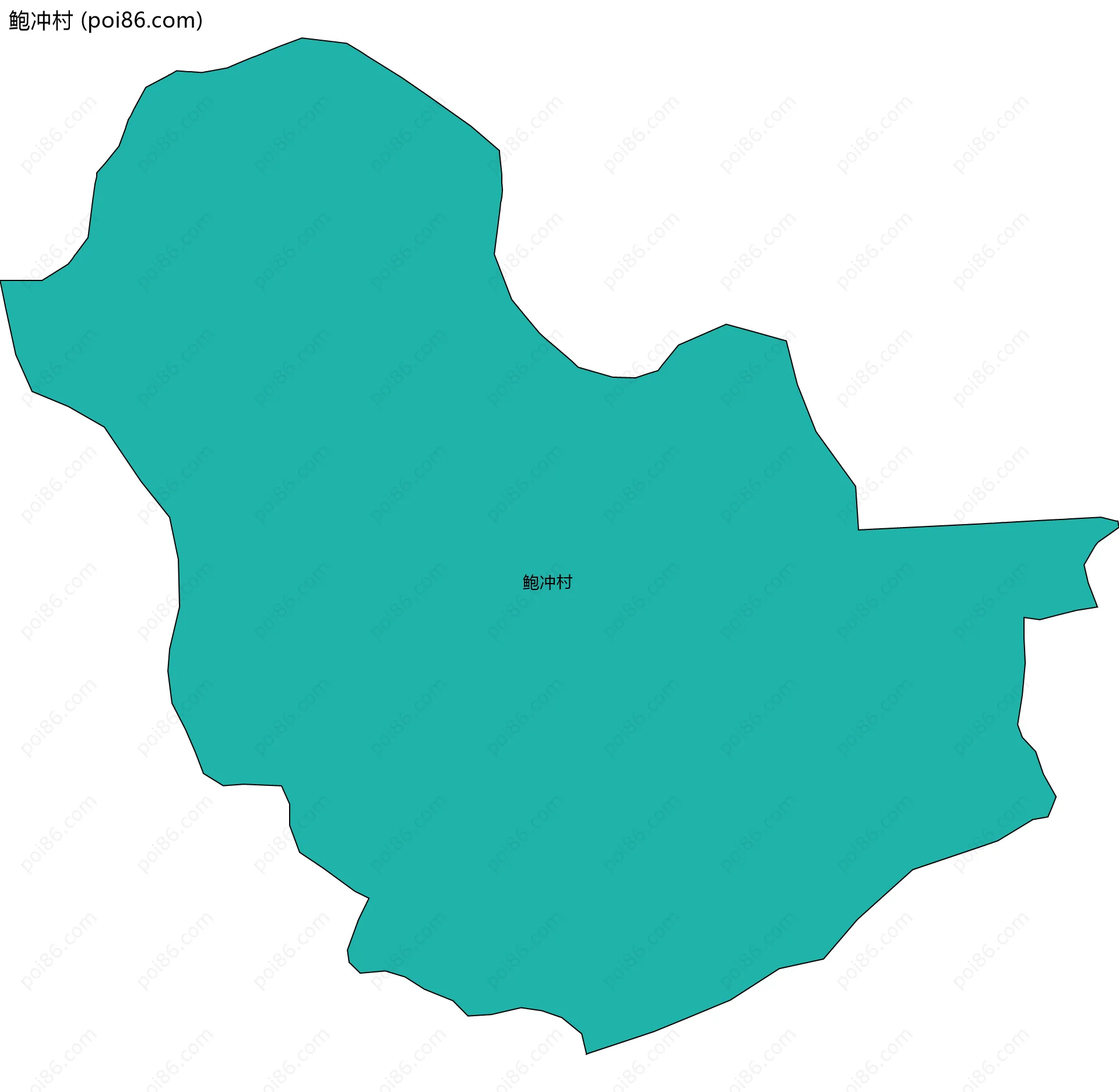 鲍冲村边界地图